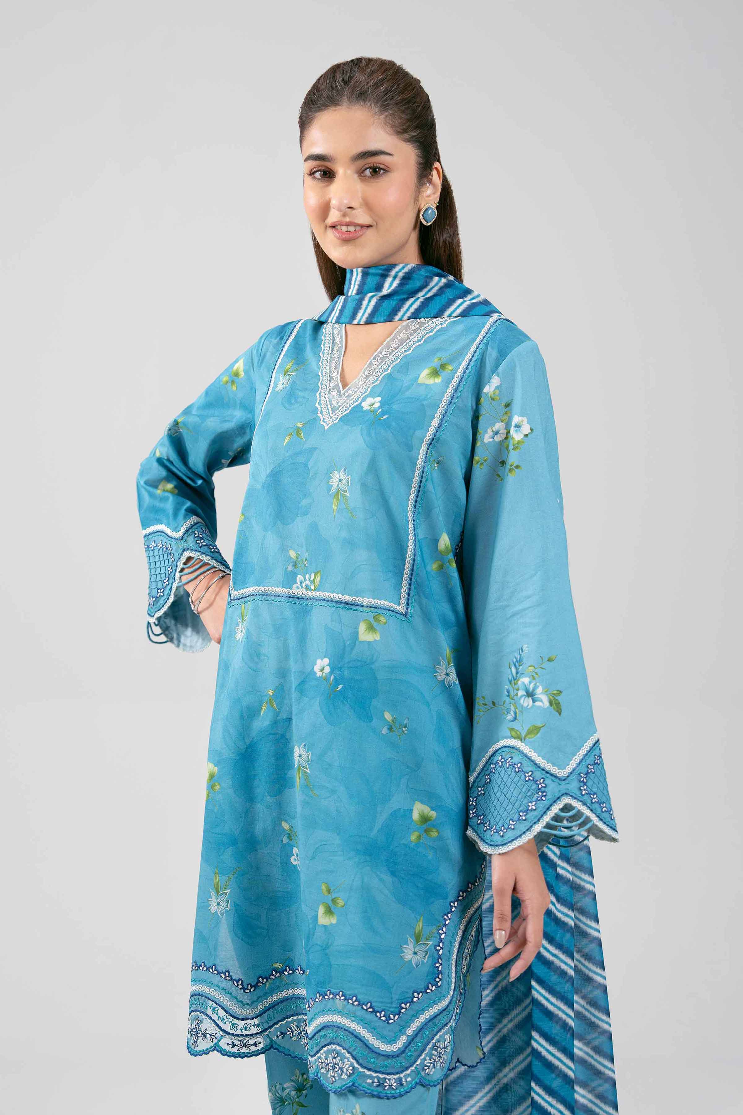 3 Piece - Digital Printed Embroidered Suit - 42601361 for Women - Unstitched Collection | Nishat | Shop Online