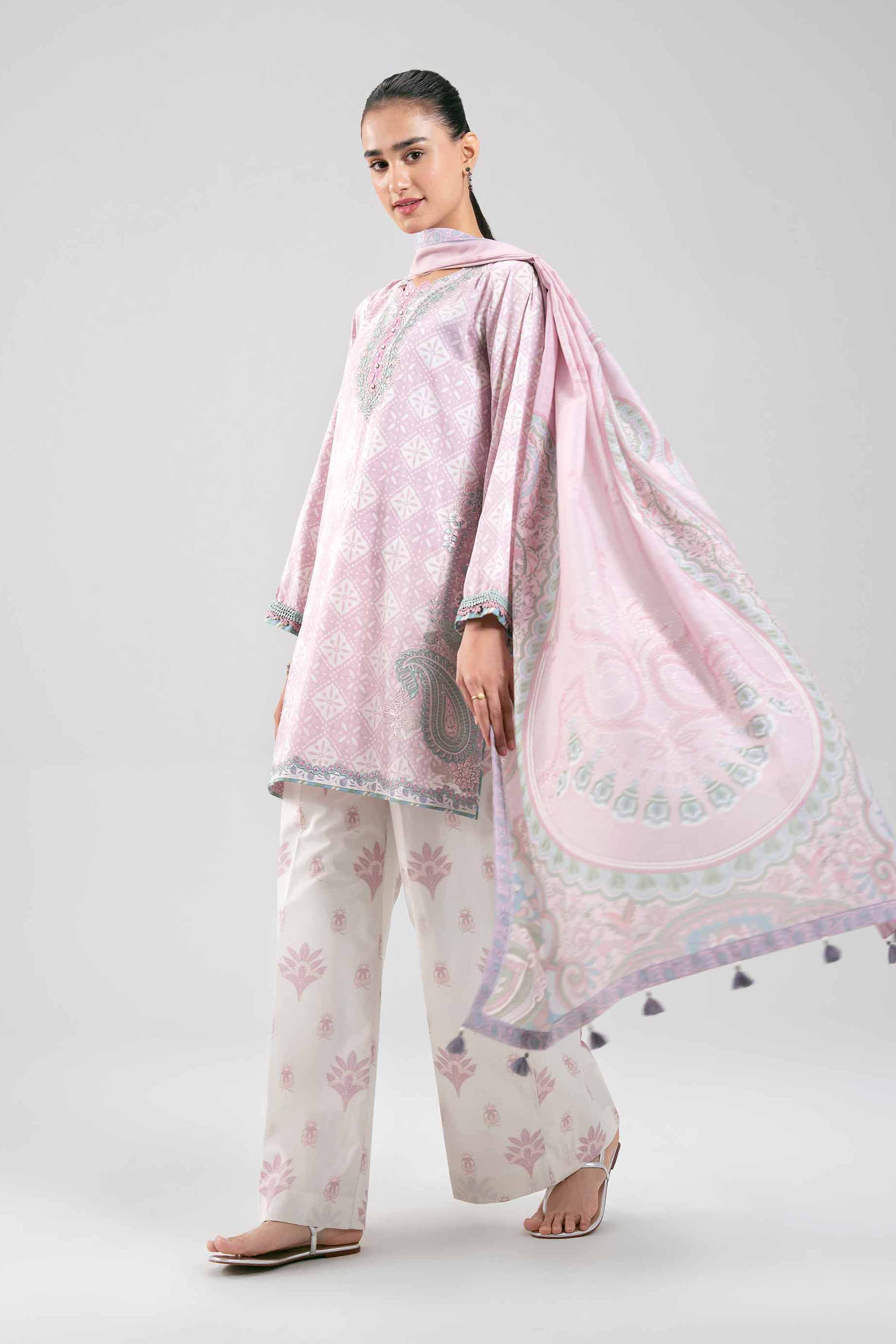 3 Piece - Digital Printed Embroidered Suit - 42601362 for Women - Unstitched Collection | Nishat | Shop Online