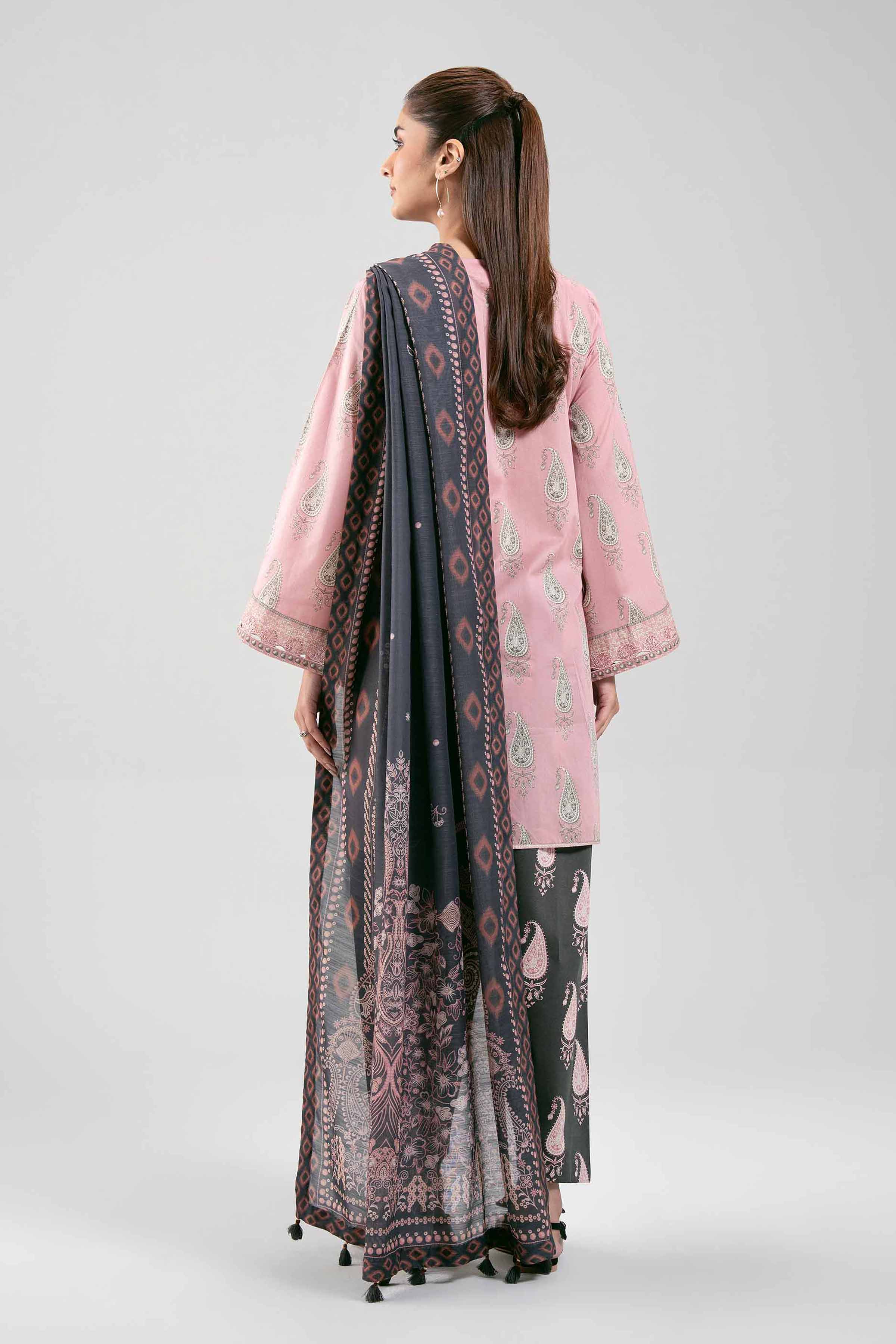 3 Piece - Digital Printed Embroidered Suit - 42601363