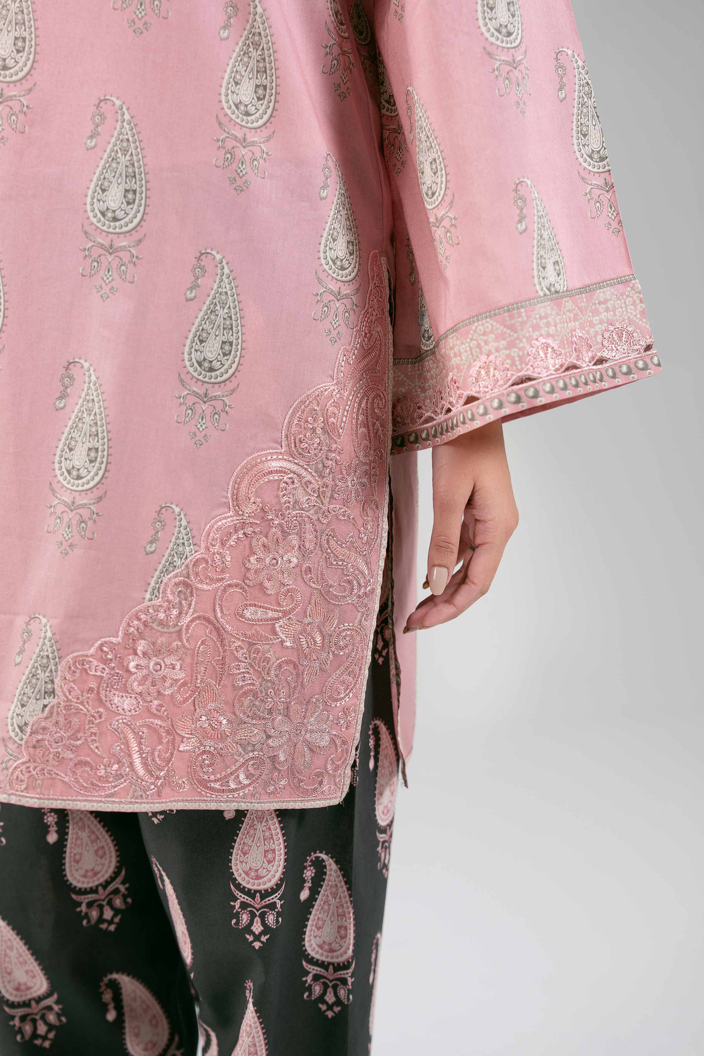 3 Piece - Digital Printed Embroidered Suit - 42601363