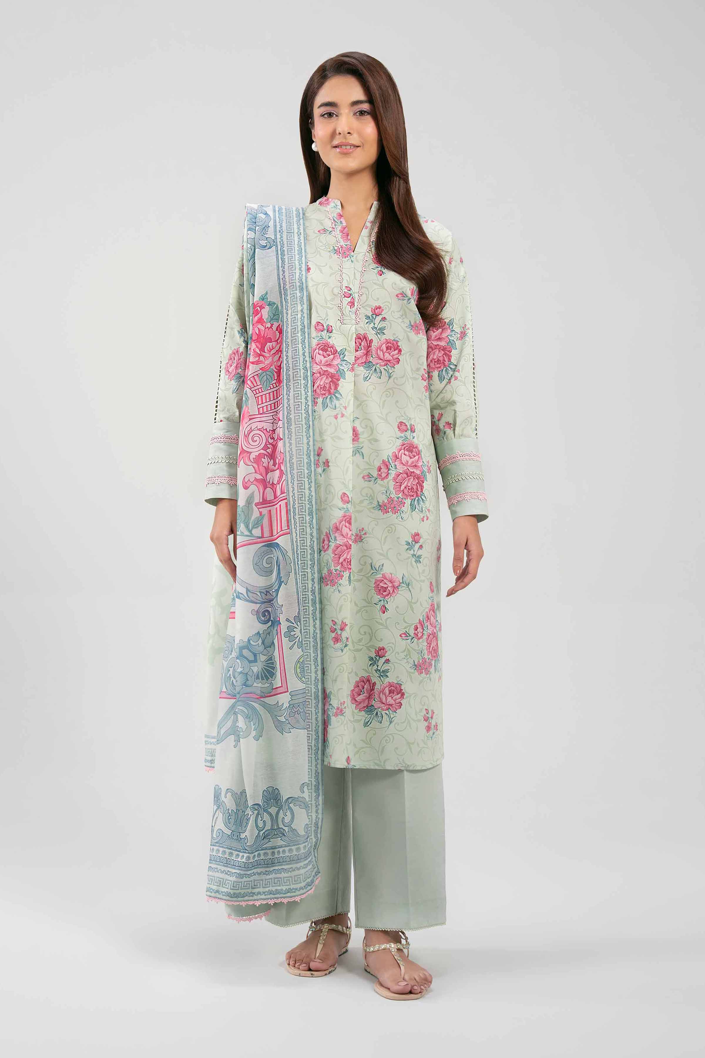 3 Piece - Digital Printed Suit - 42601364 for Women - Unstitched Collection | Nishat | Shop Online
