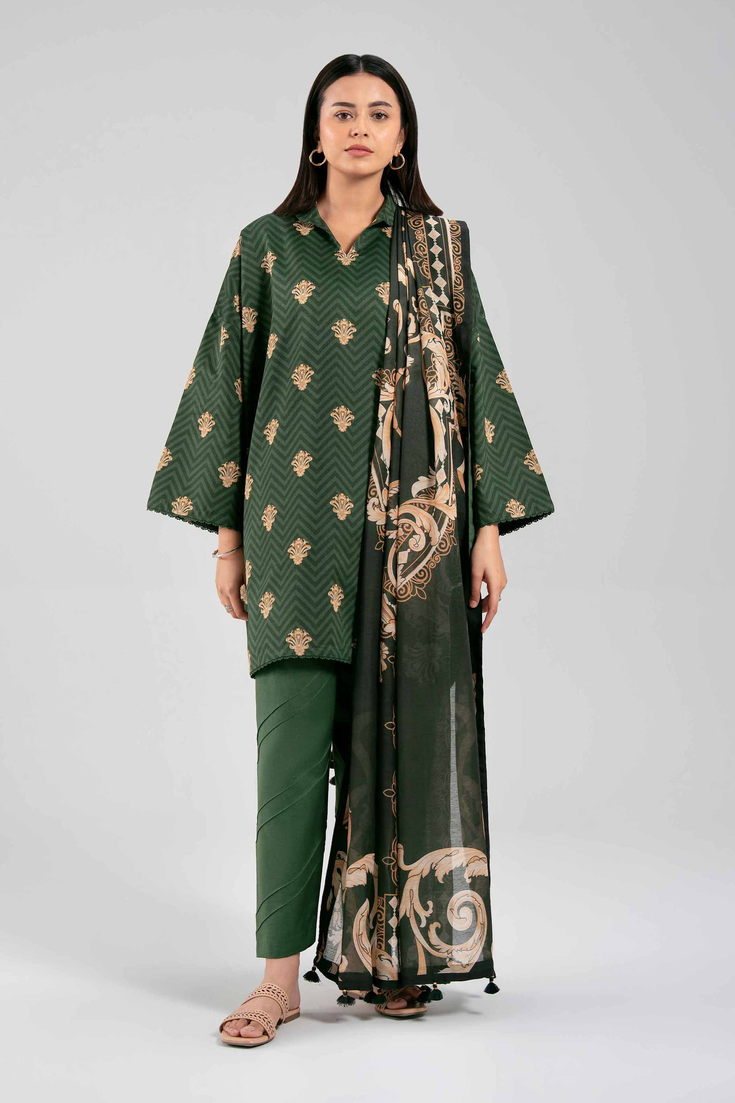 3 Piece - Printed Suit - 42601366 for Women - Unstitched Collection | Nishat | Shop Online