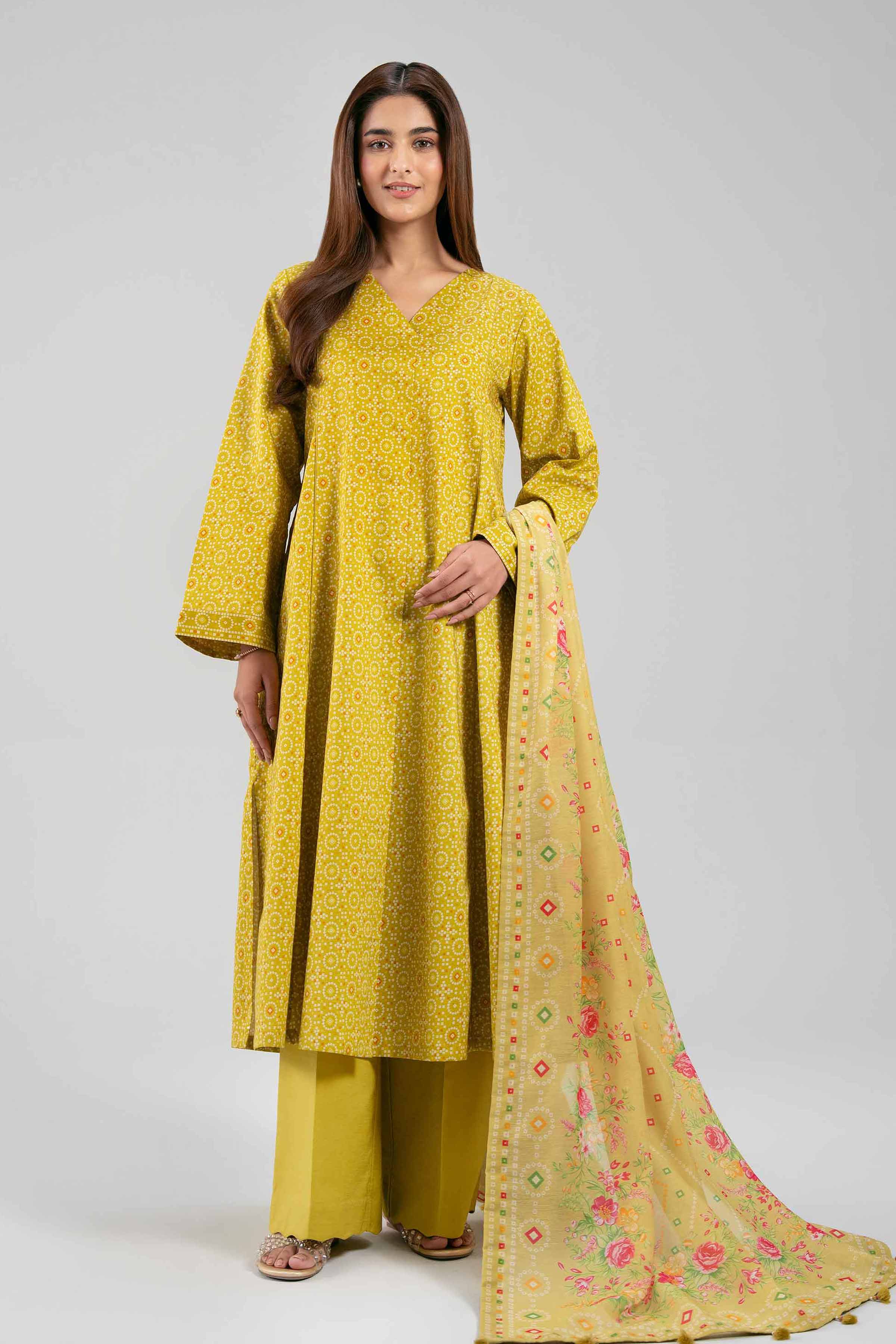 3 Piece - Digital Printed Suit - 42601376 for Women - Unstitched Collection | Nishat | Shop Online