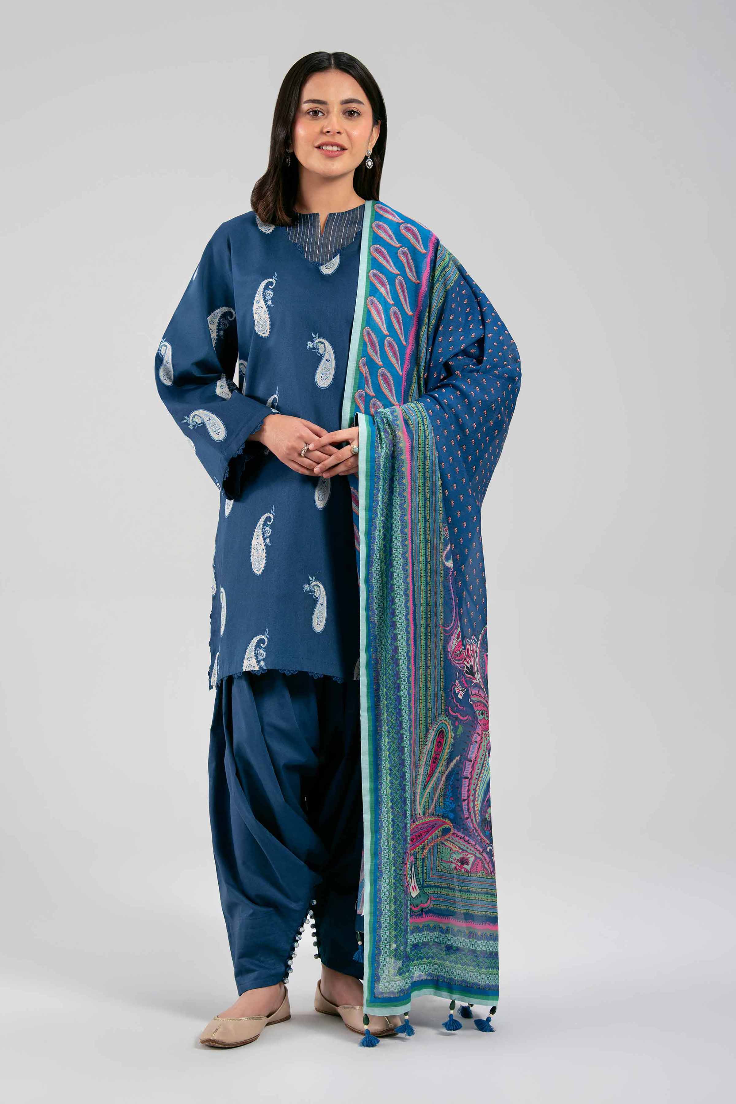 3 Piece - Digital Printed Suit - 42601377 for Women - Unstitched Collection | Nishat | Shop Online