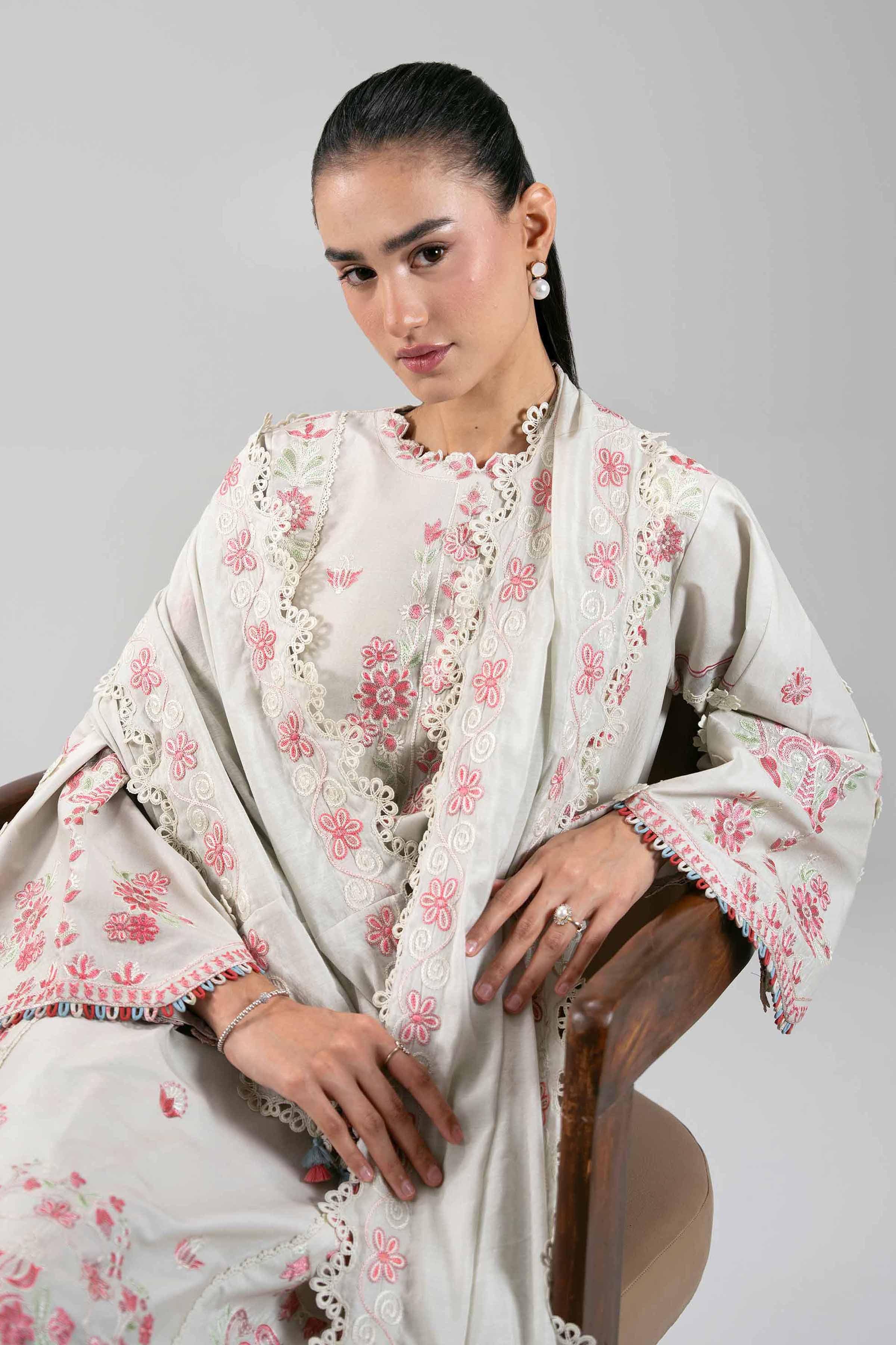 3 Piece - Embroidered Suit - 42601400 for Women - Unstitched Collection | Nishat | Shop Online