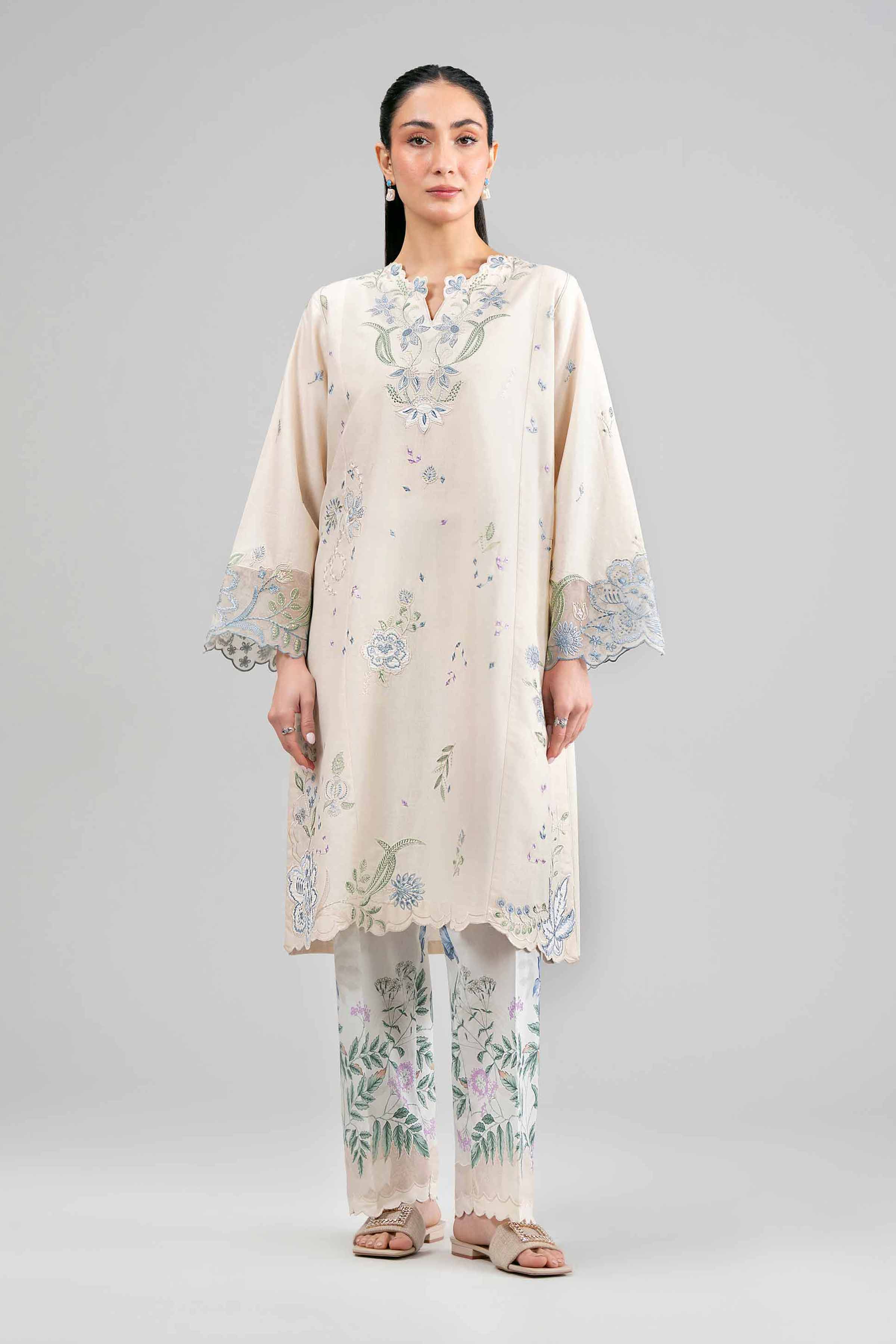 2 Piece - Digital Printed Embroidered Suit - 42601423 for Women - Unstitched Collection | Nishat | Shop Online