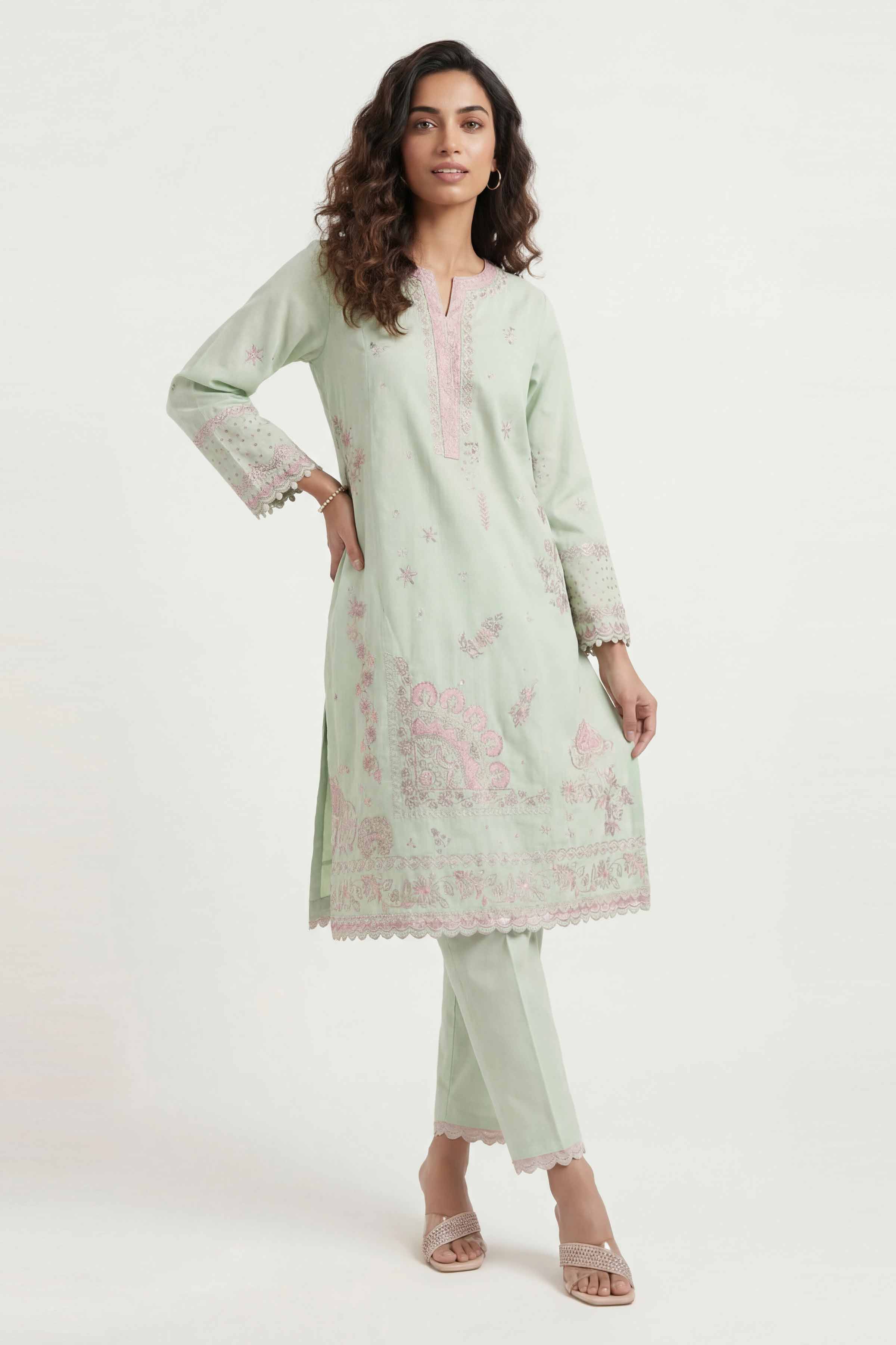 2 Piece - Embroidered Suit - 42601432 for Women - Unstitched Collection | Nishat | Shop Online