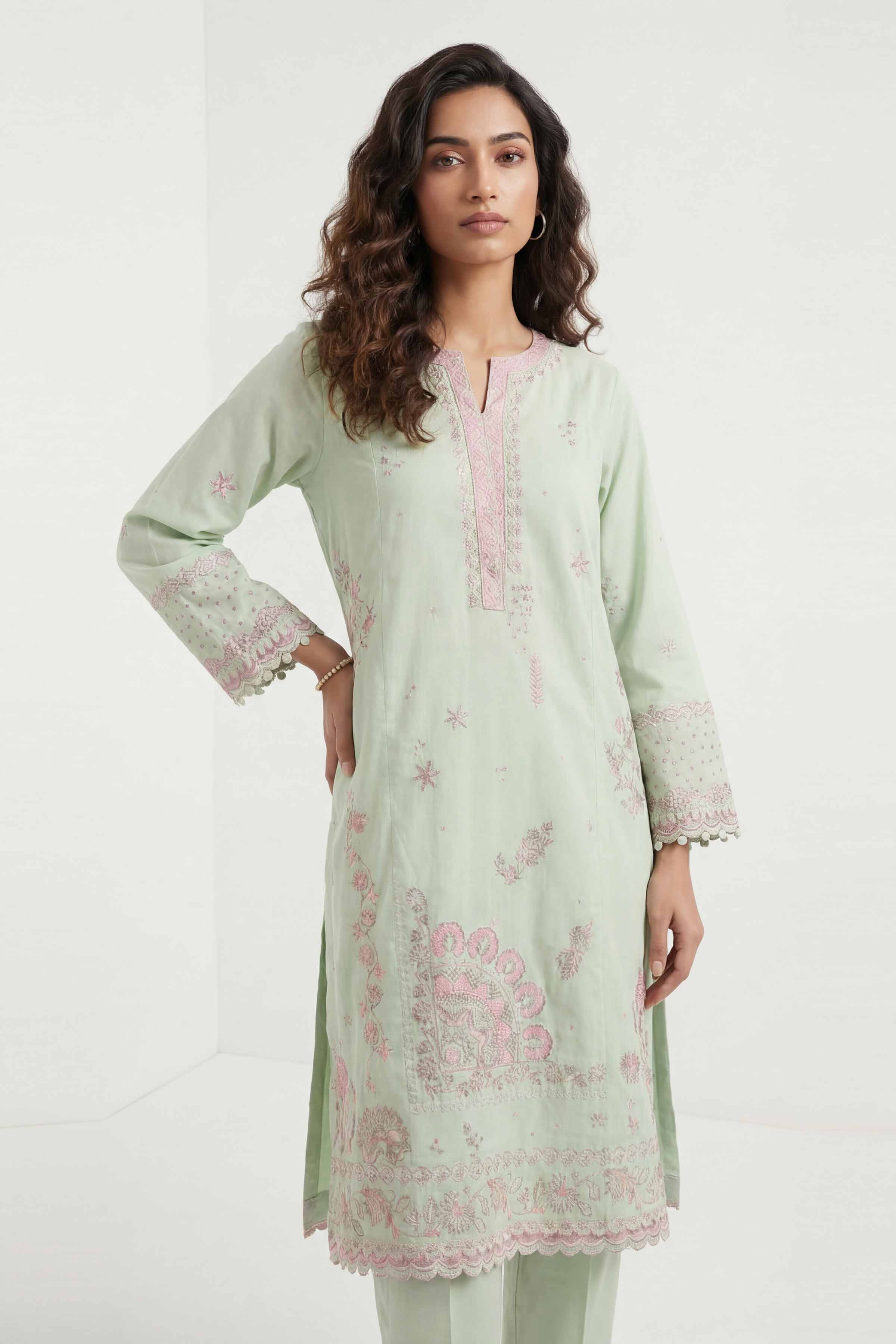 2 Piece - Embroidered Suit - 42601432 for Women - Unstitched Collection | Nishat | Shop Online