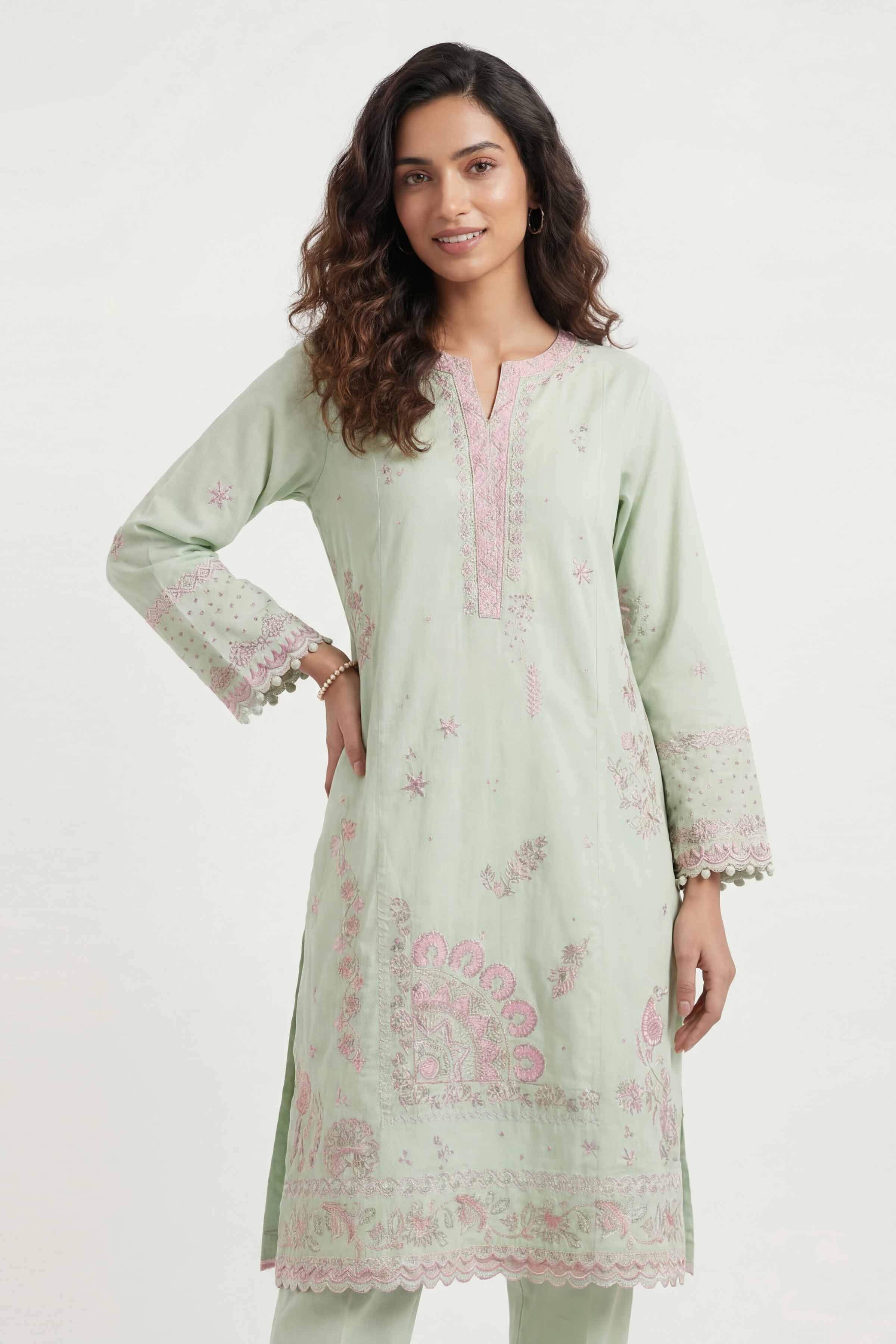 2 Piece - Embroidered Suit - 42601432 for Women - Unstitched Collection | Nishat | Shop Online