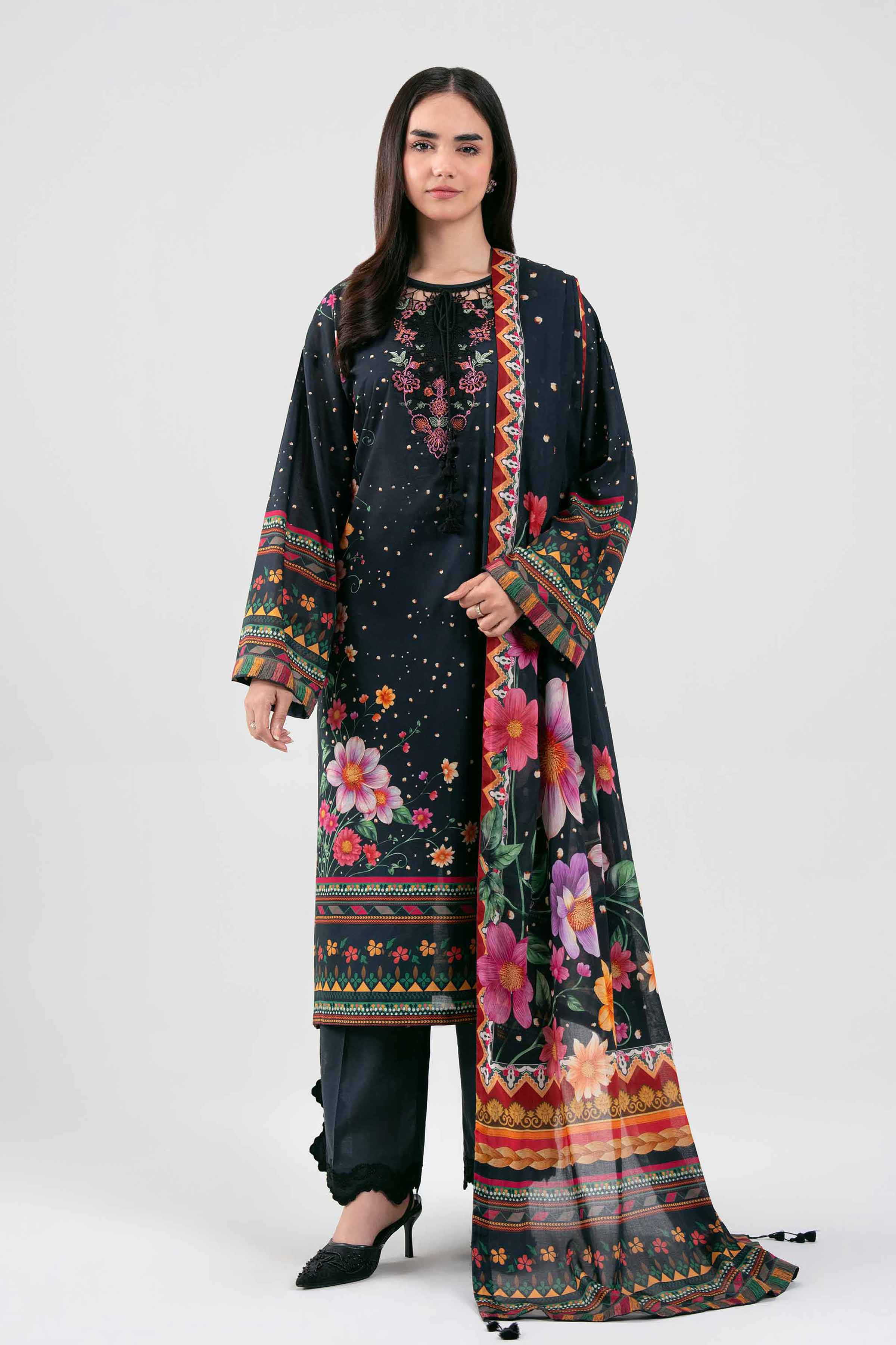 3 Piece - Digital Printed Embroidered Suit - 42601458 for Women - Unstitched Collection | Nishat | Shop Online