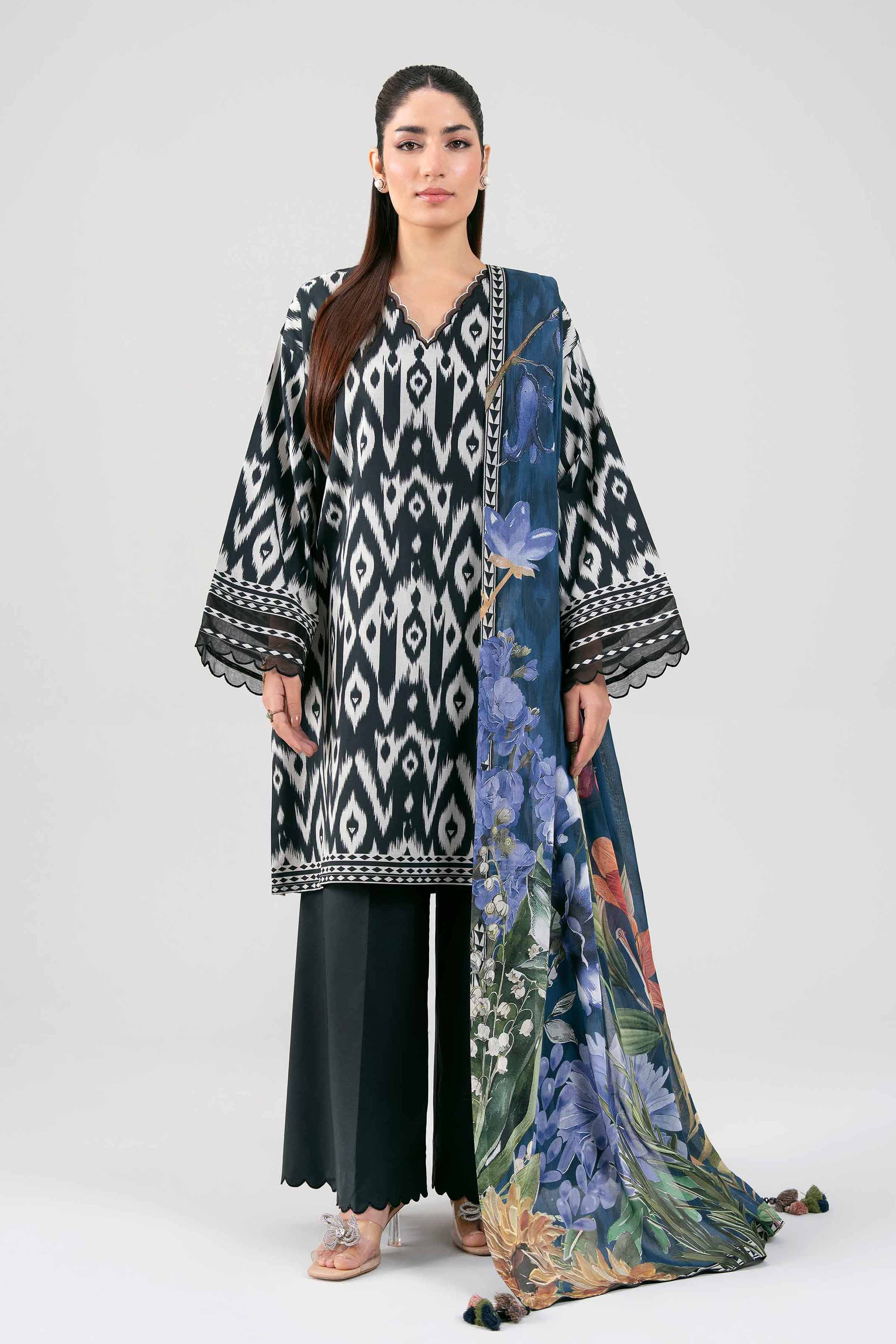 3 Piece - Digital Printed Suit - 42601471 for Women - Unstitched Collection | Nishat | Shop Online