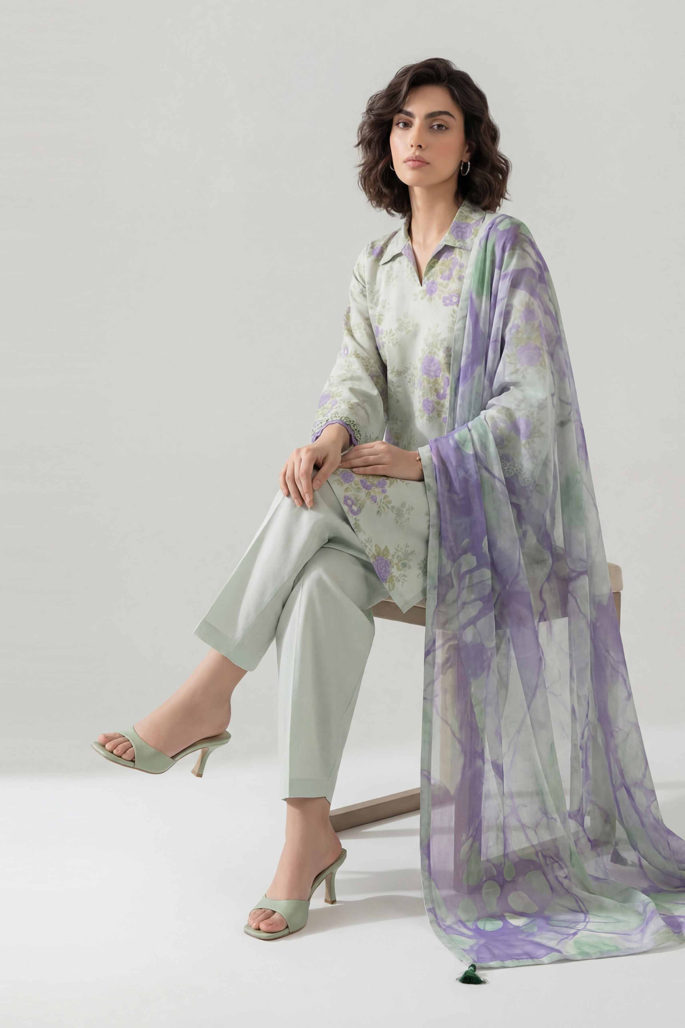 3 Piece - Digital Printed Suit - 42601476 for Women - Unstitched Collection | Nishat | Shop Online