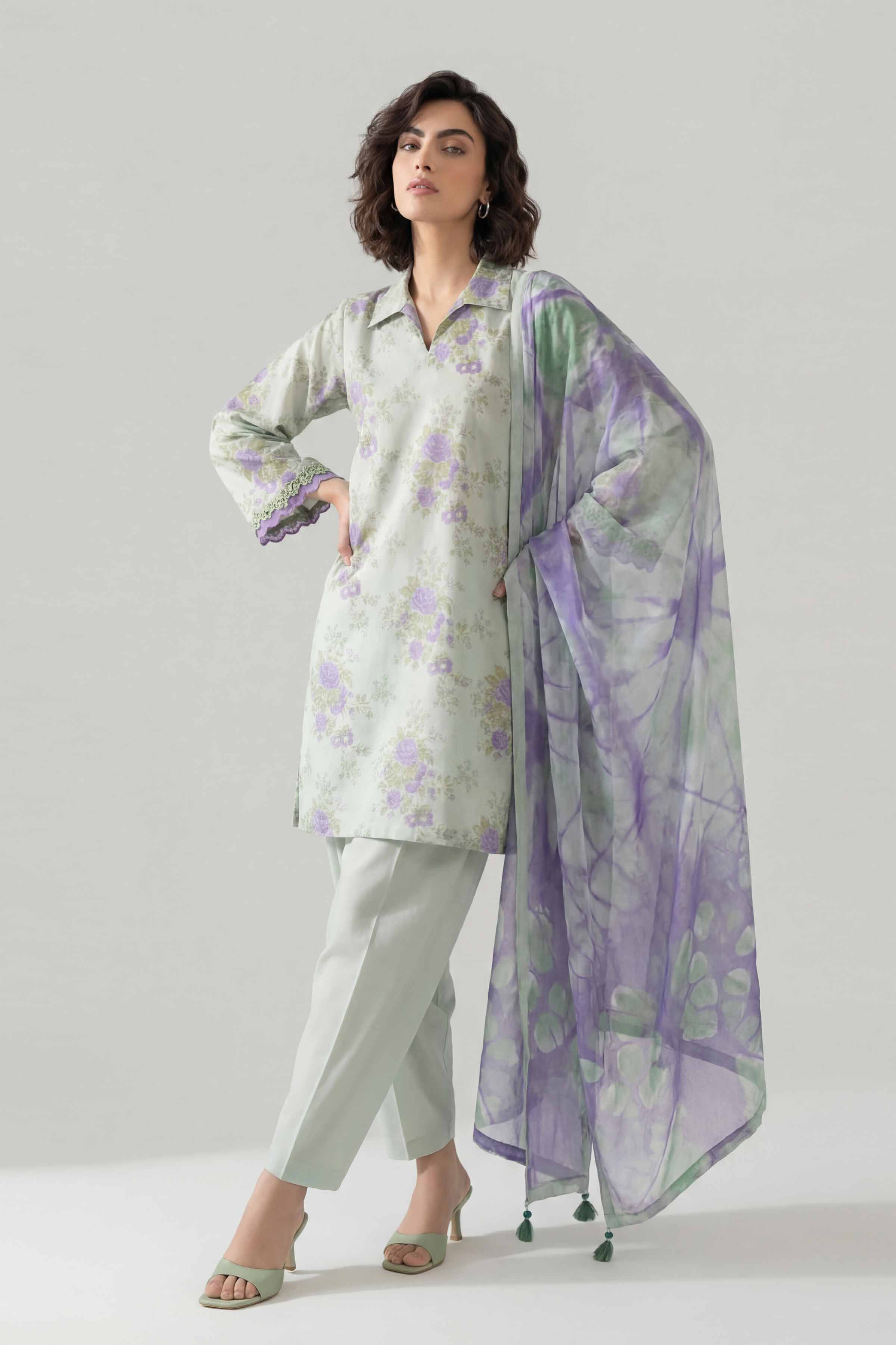 3 Piece - Digital Printed Suit - 42601476 for Women - Unstitched Collection | Nishat | Shop Online