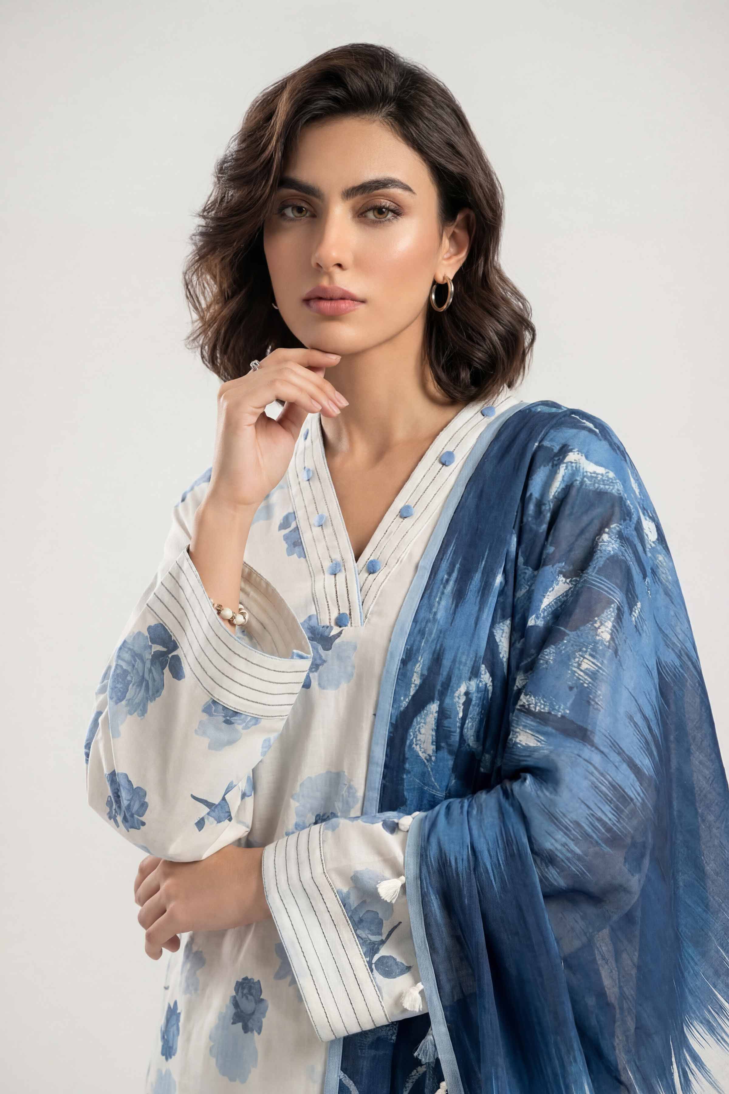 3 Piece - Digital Printed Suit - 42601477 for Women - Unstitched Collection | Nishat | Shop Online