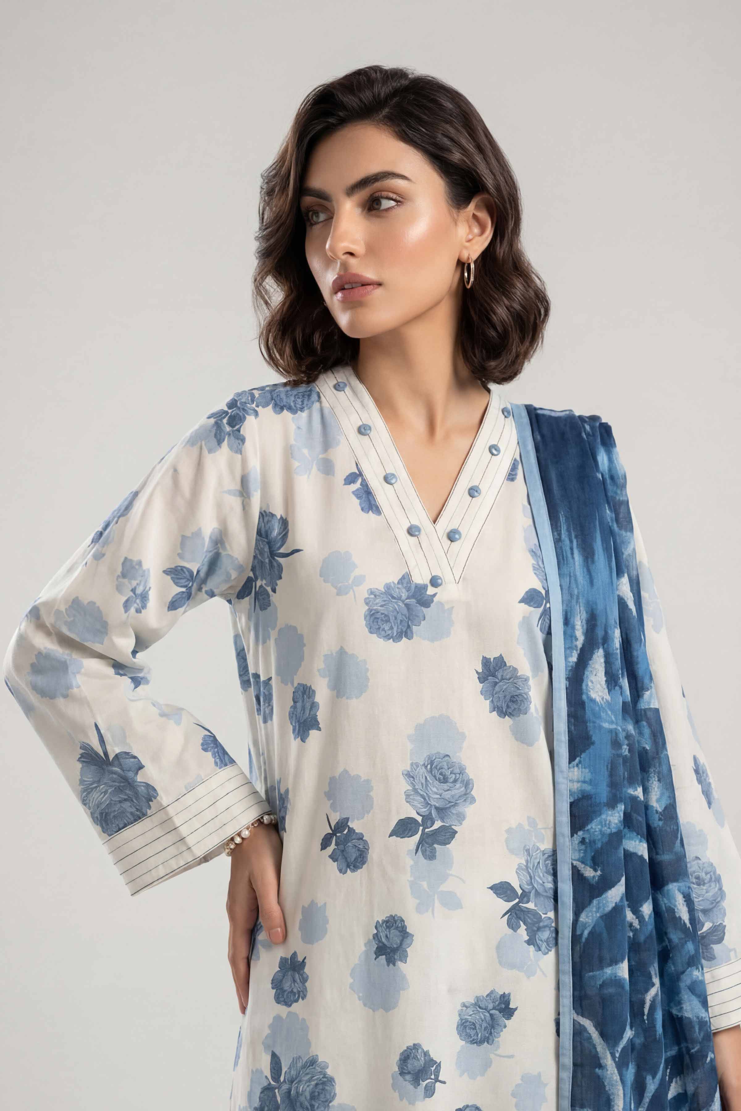 3 Piece - Digital Printed Suit - 42601477 for Women - Unstitched Collection | Nishat | Shop Online