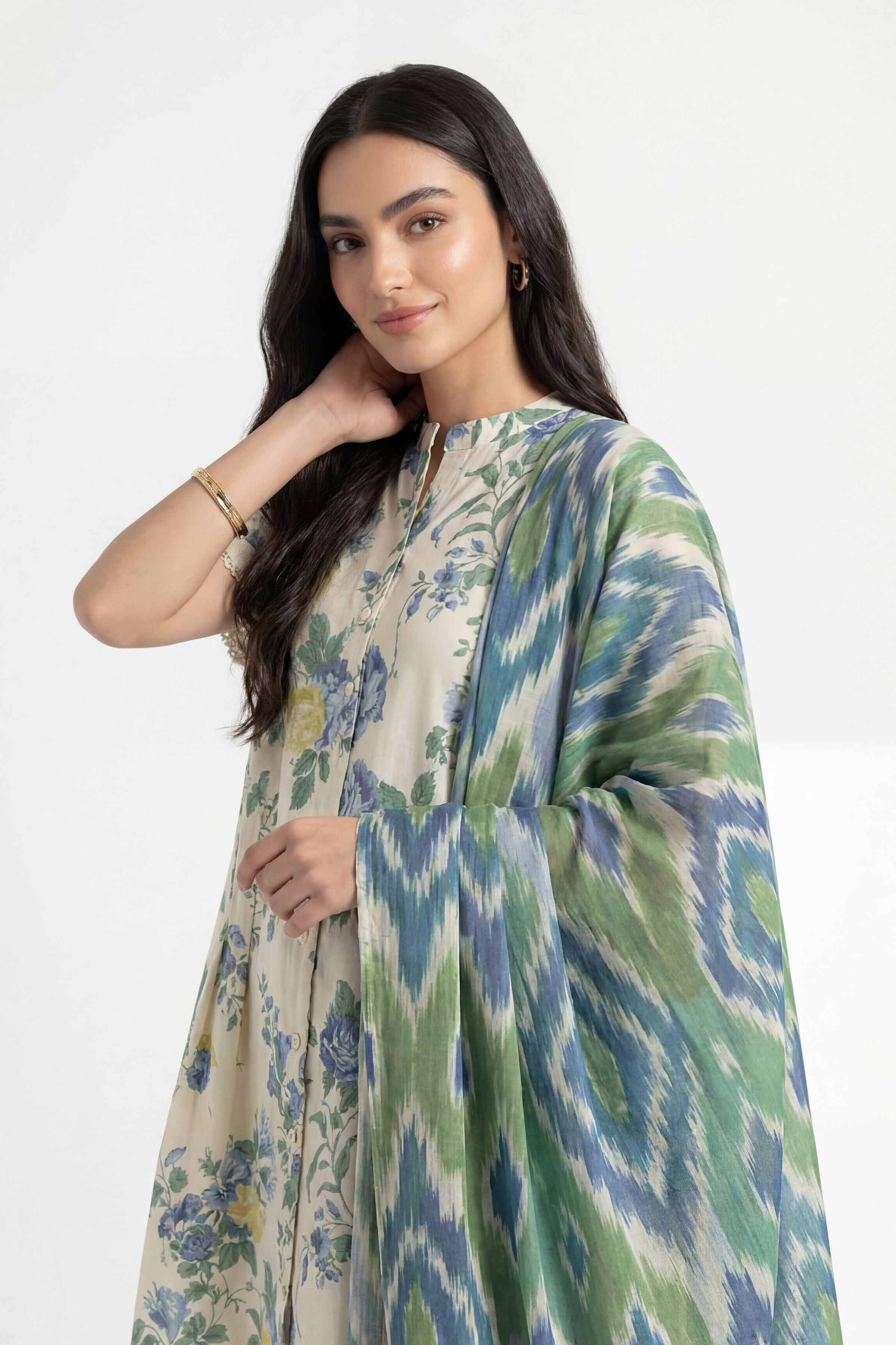 3 Piece - Digital Printed Suit - 42601478 for Women - Unstitched Collection | Nishat | Shop Online