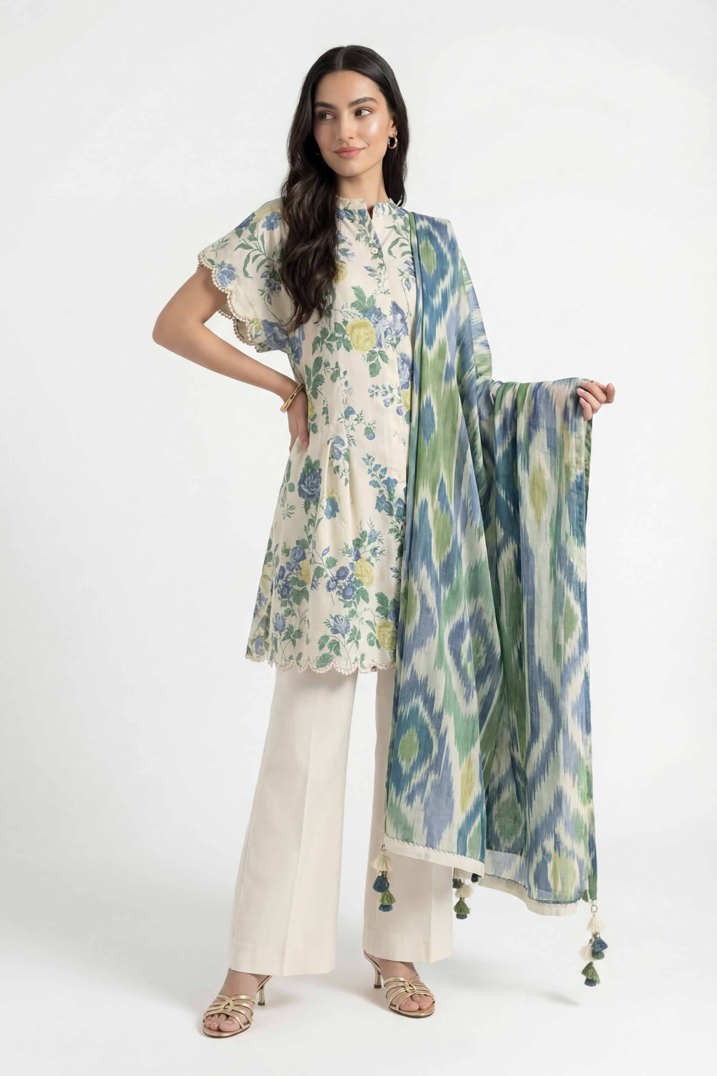 3 Piece - Digital Printed Suit - 42601478 for Women - Unstitched Collection | Nishat | Shop Online