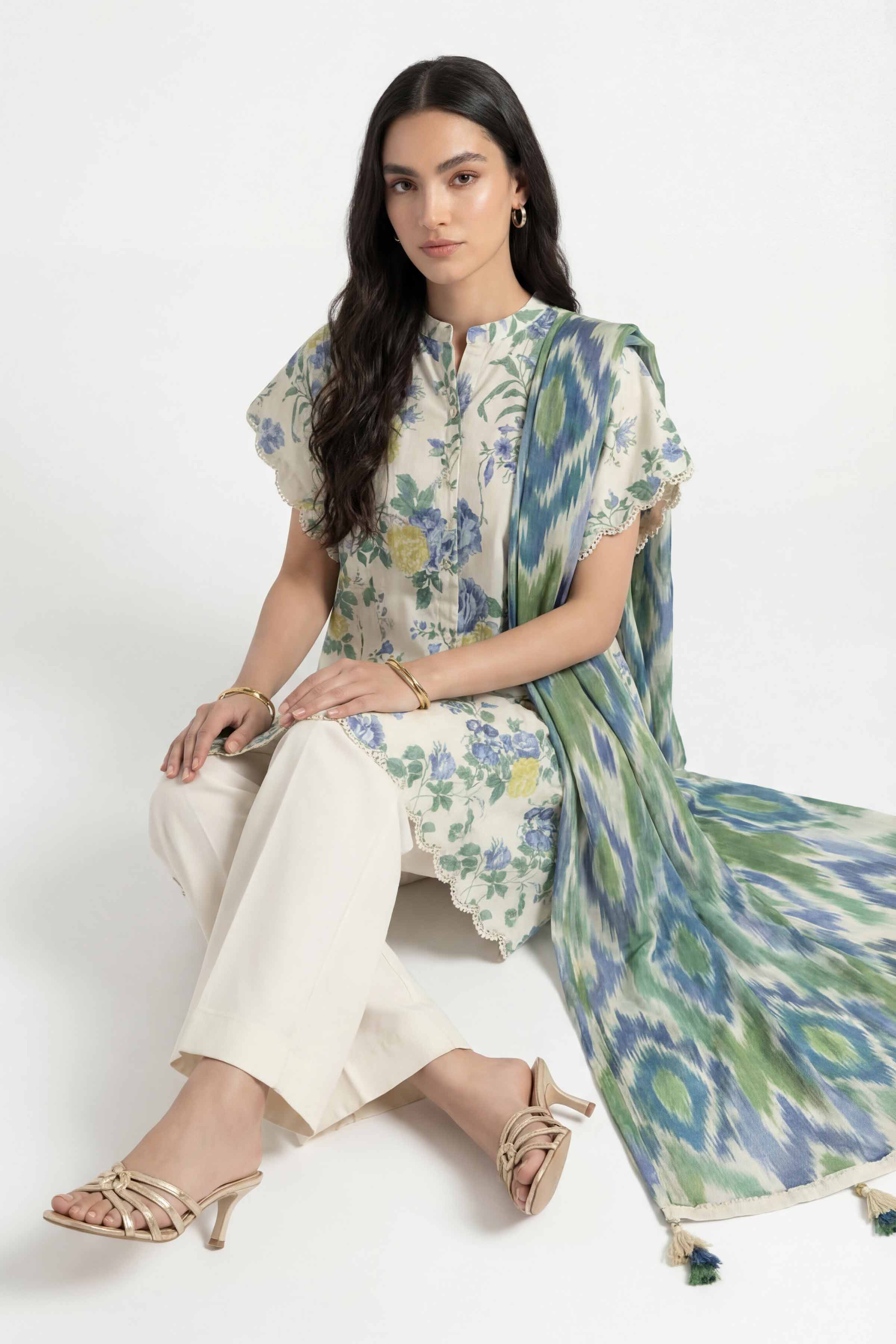 3 Piece - Digital Printed Suit - 42601478 for Women - Unstitched Collection | Nishat | Shop Online