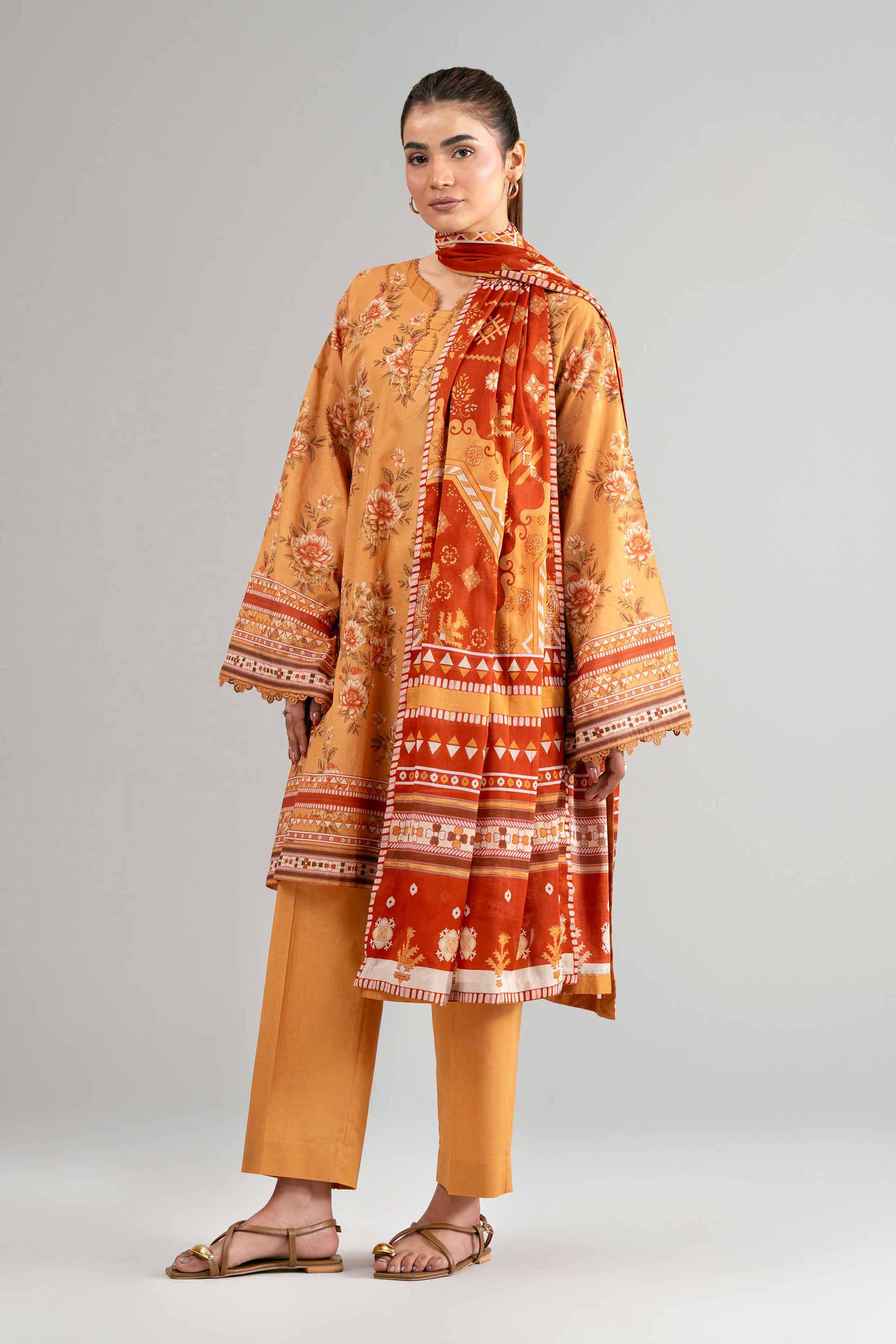 3 Piece - Digital Printed Suit - 42601481 for Women - Unstitched Collection | Nishat | Shop Online