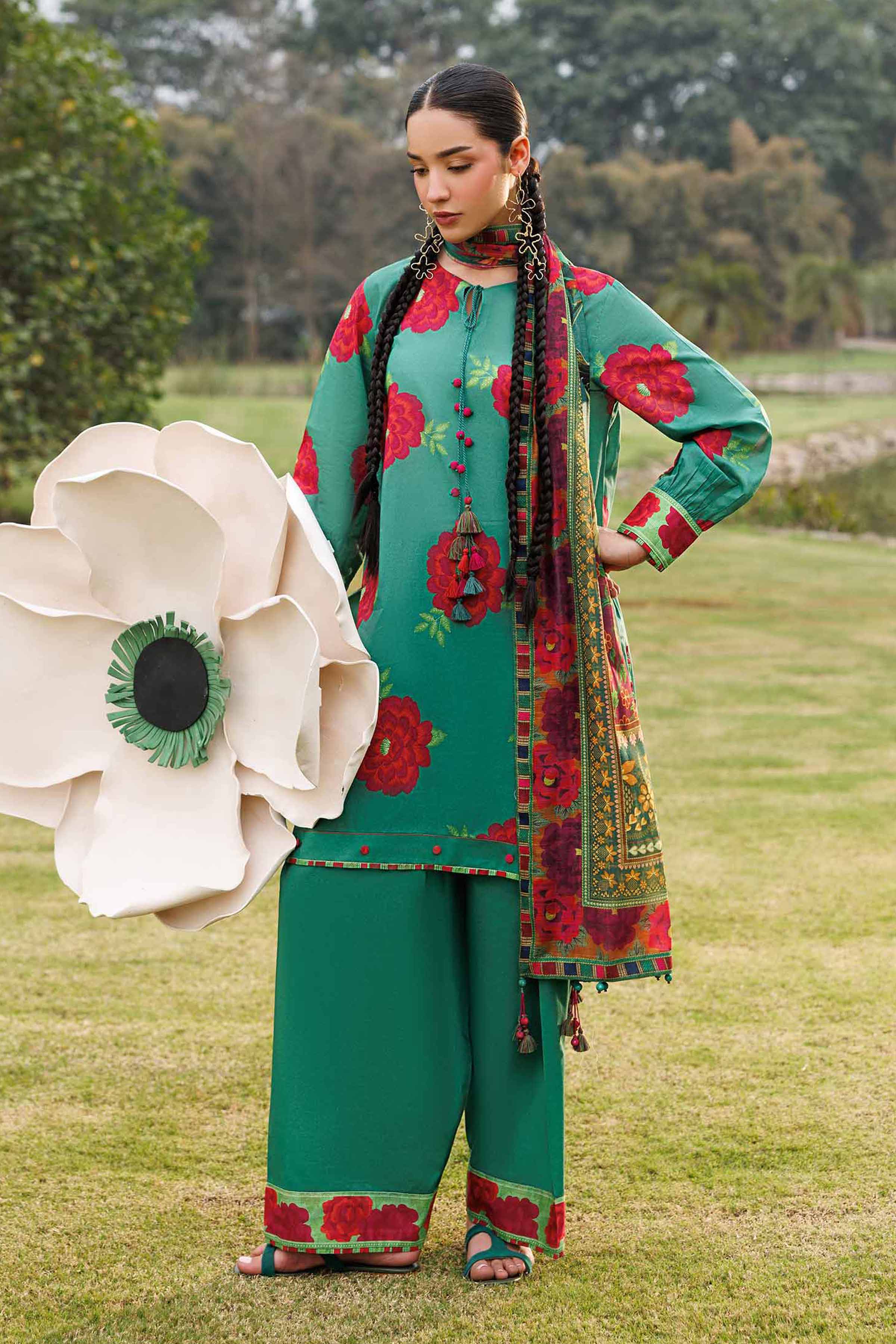 3 Piece - Digital Printed Suit - 42601484 for Women - Unstitched Collection | Nishat | Shop Online