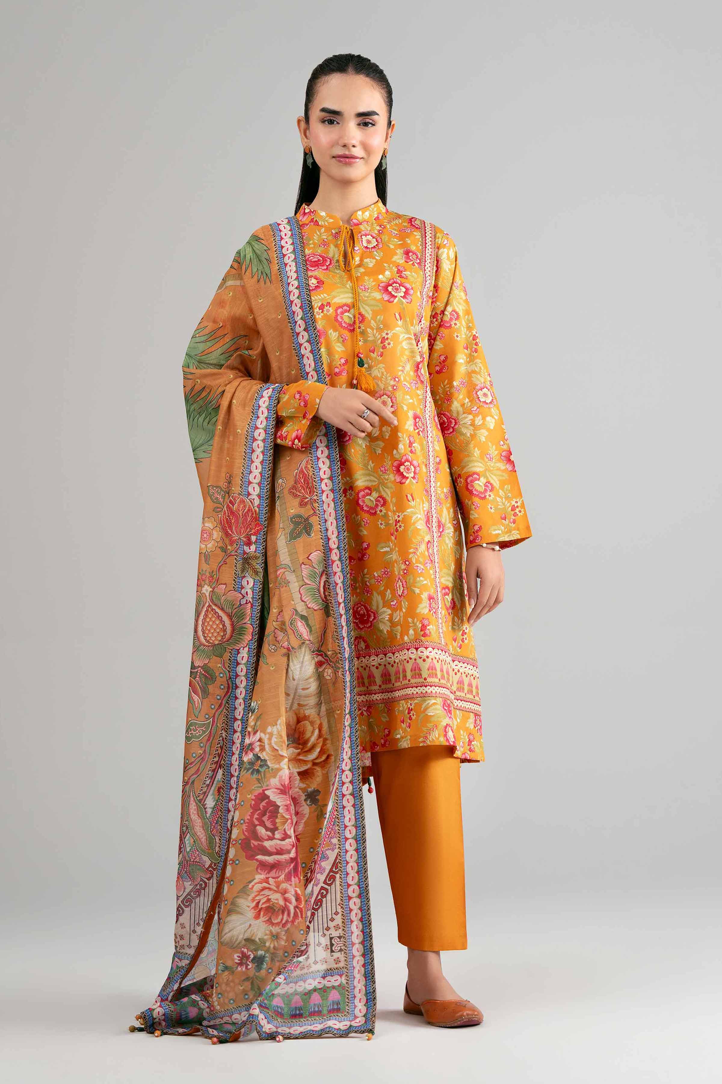 3 Piece - Digital Printed Suit - 42601485 for Women - Unstitched Collection | Nishat | Shop Online