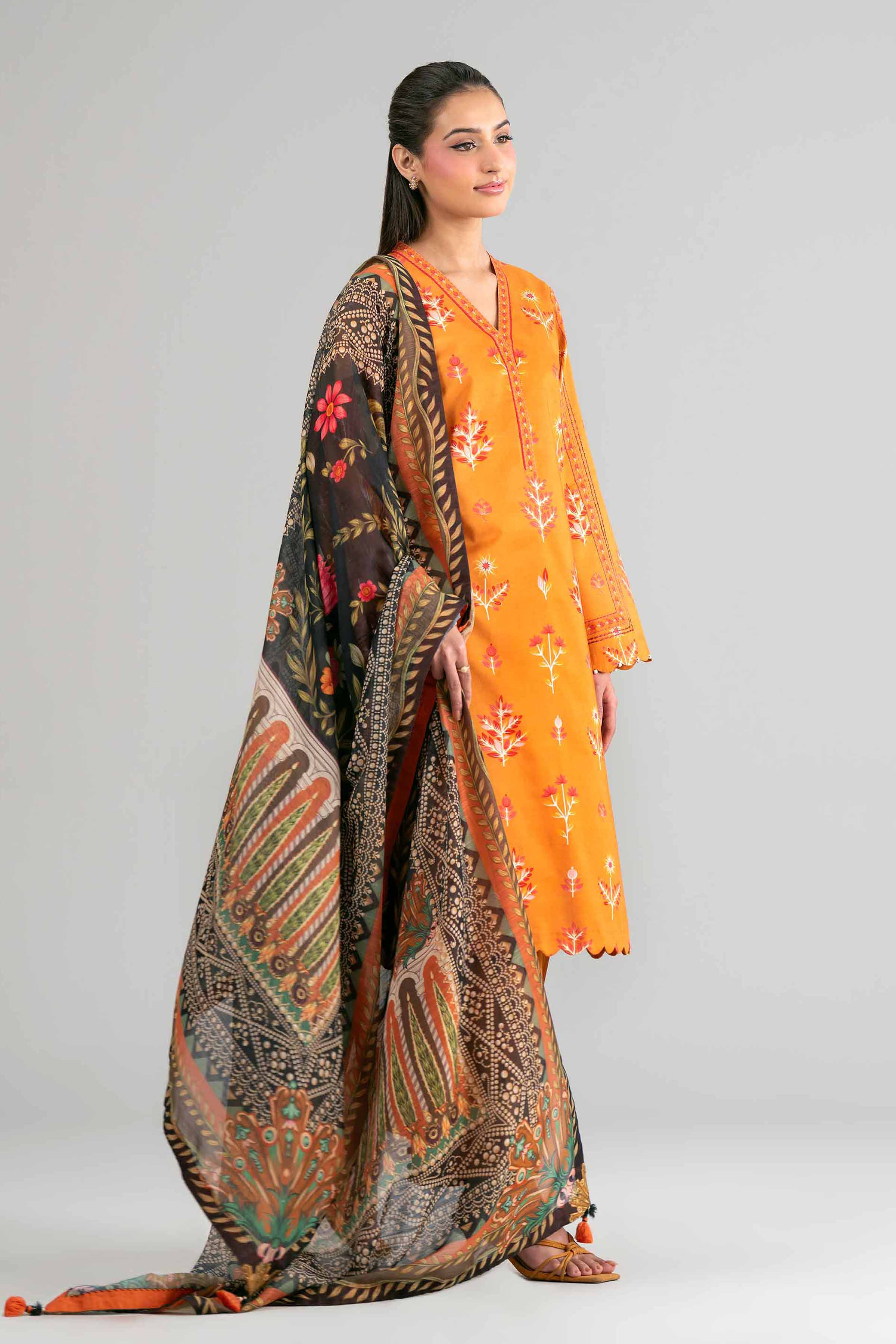 3 Piece - Digital Printed Suit - 42601487 for Women - Unstitched Collection | Nishat | Shop Online