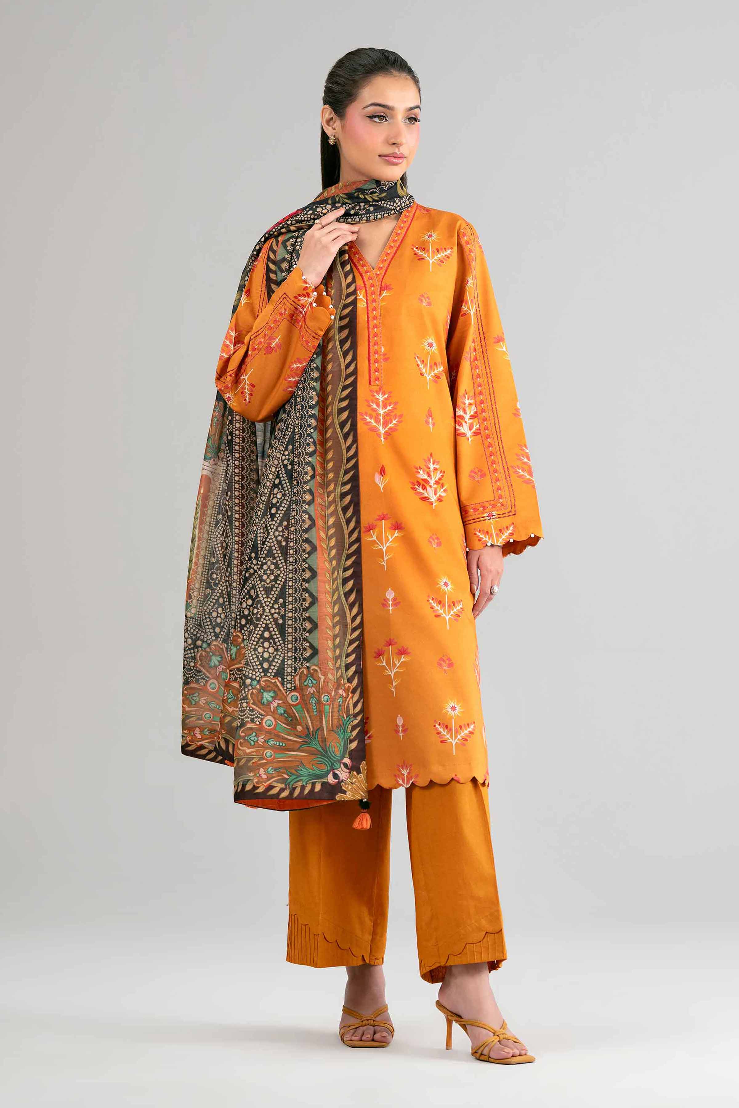 3 Piece - Digital Printed Suit - 42601487 for Women - Unstitched Collection | Nishat | Shop Online