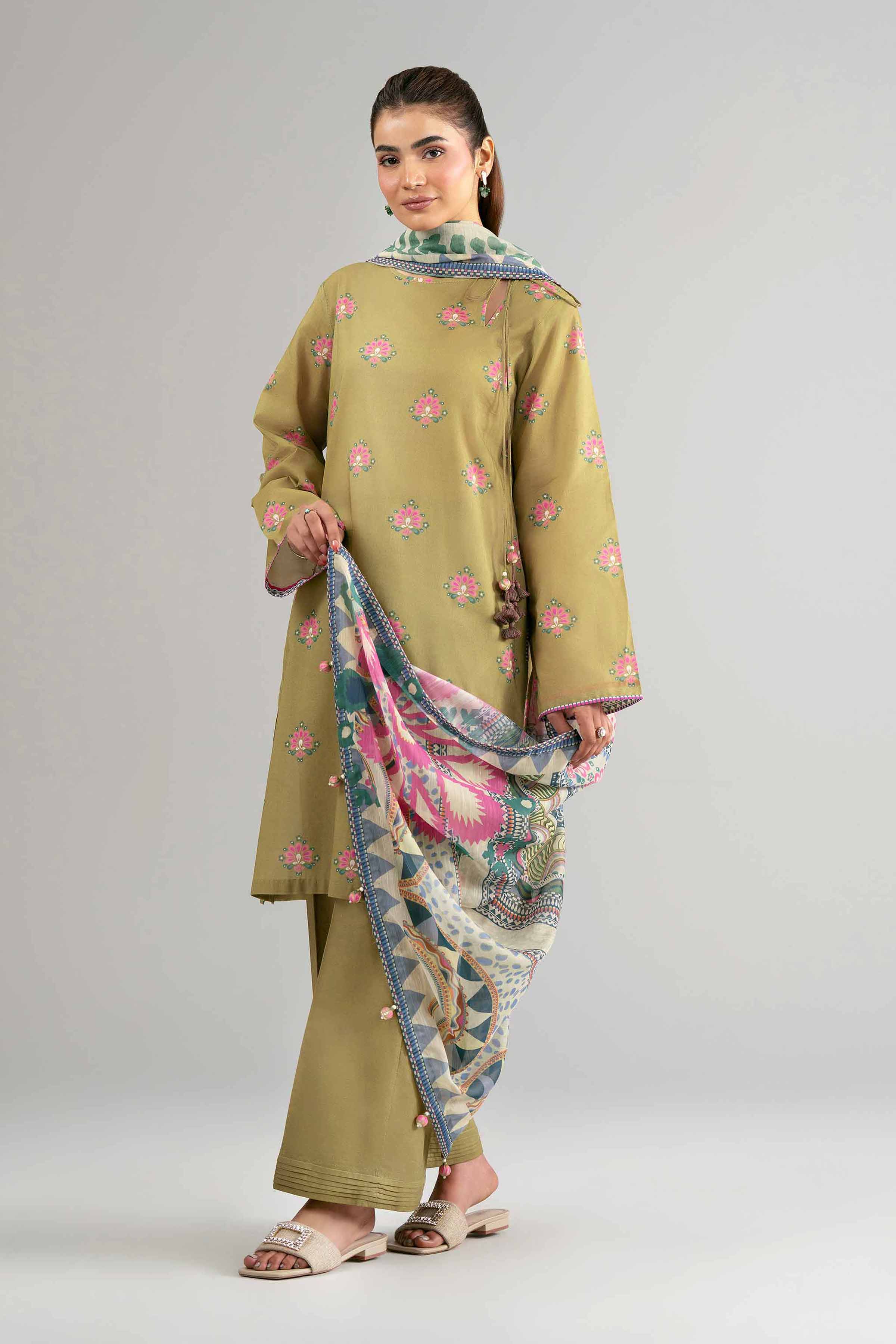 3 Piece - Digital Printed Suit - 42601488 for Women - Unstitched Collection | Nishat | Shop Online