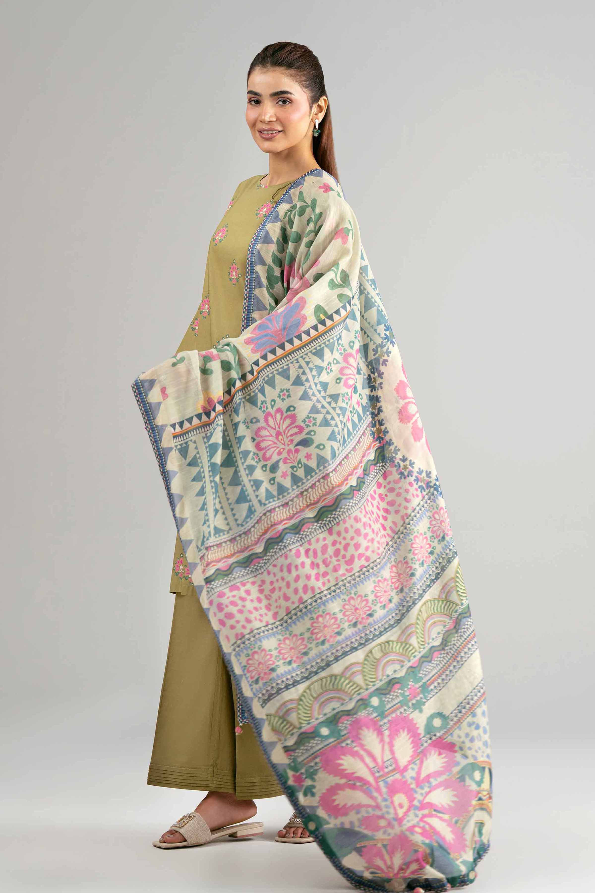 3 Piece - Digital Printed Suit - 42601488 for Women - Unstitched Collection | Nishat | Shop Online