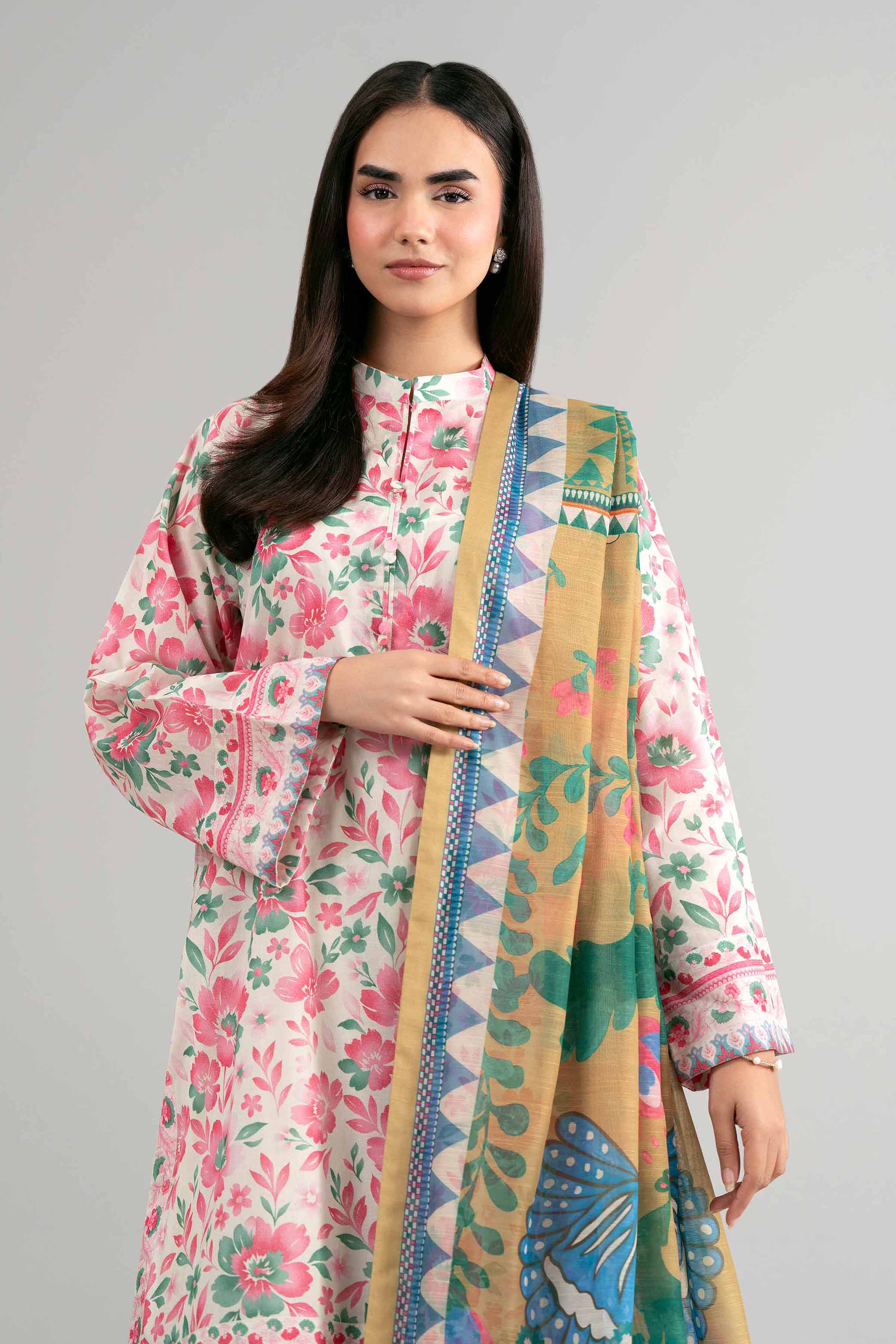 3 Piece - Digital Printed Suit - 42601489 for Women - Unstitched Collection | Nishat | Shop Online