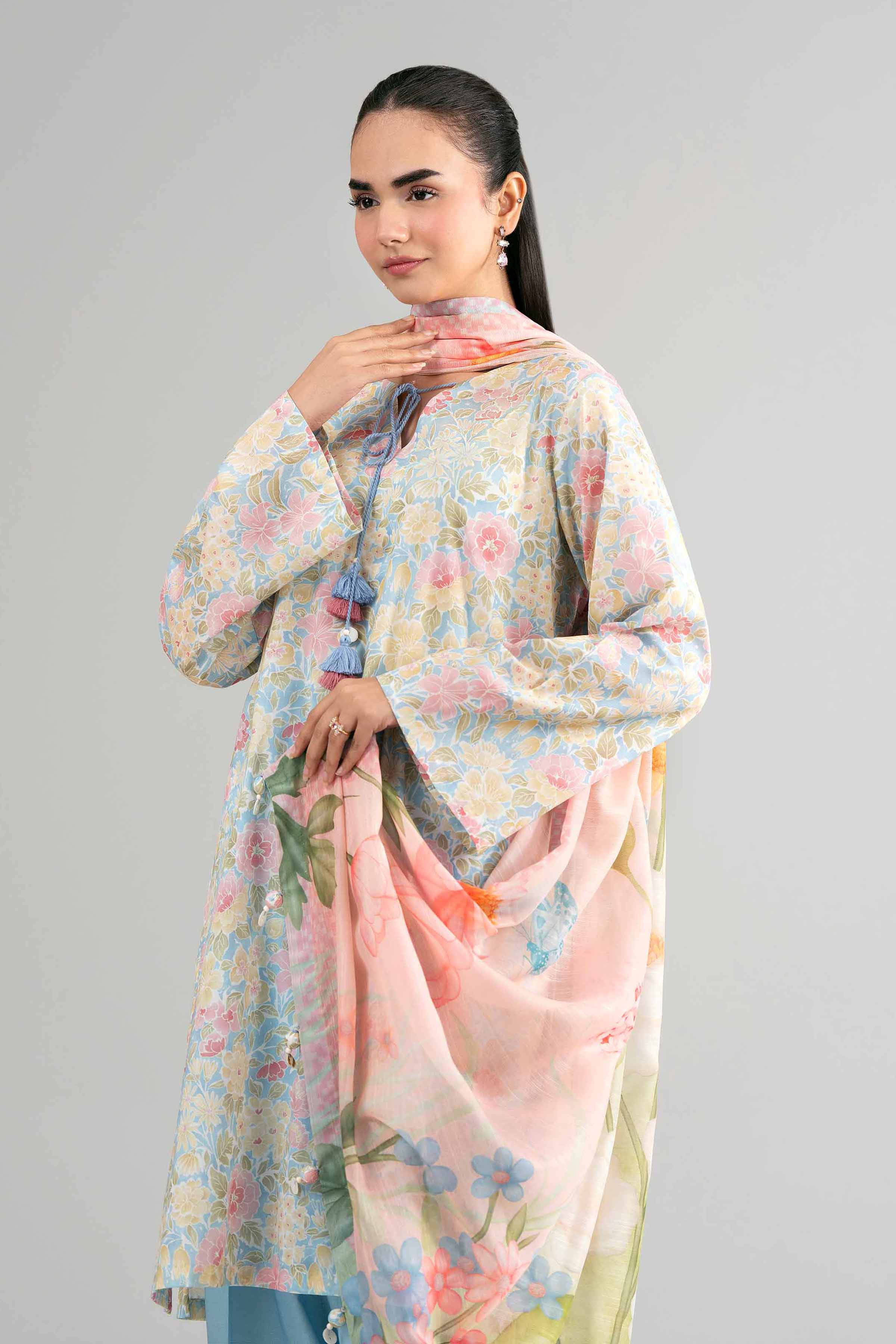 3 Piece - Digital Printed Suit - 42601493 for Women - Unstitched Collection | Nishat | Shop Online