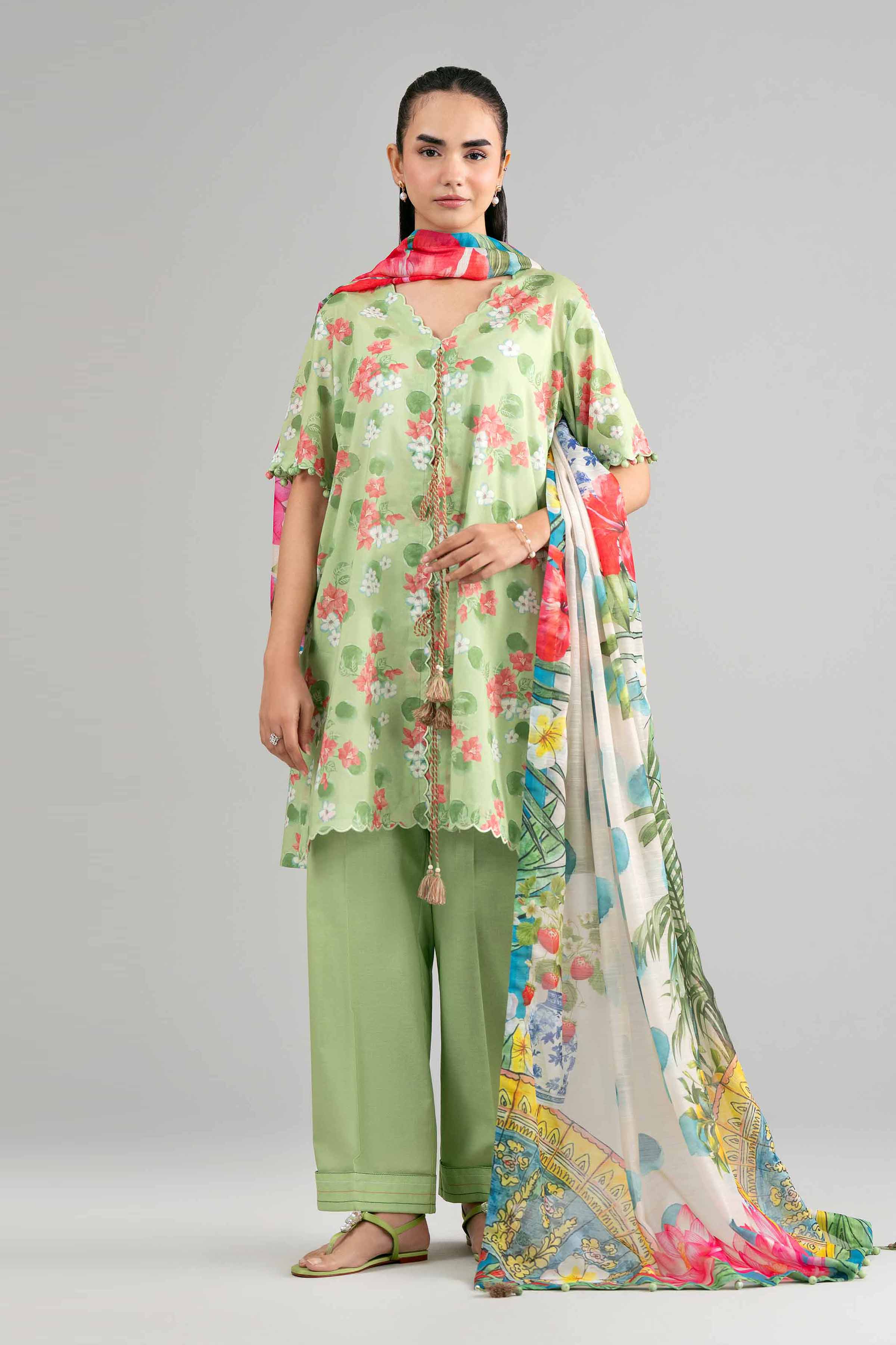 3 Piece - Digital Printed Suit - 42601497 for Women - Unstitched Collection | Nishat | Shop Online