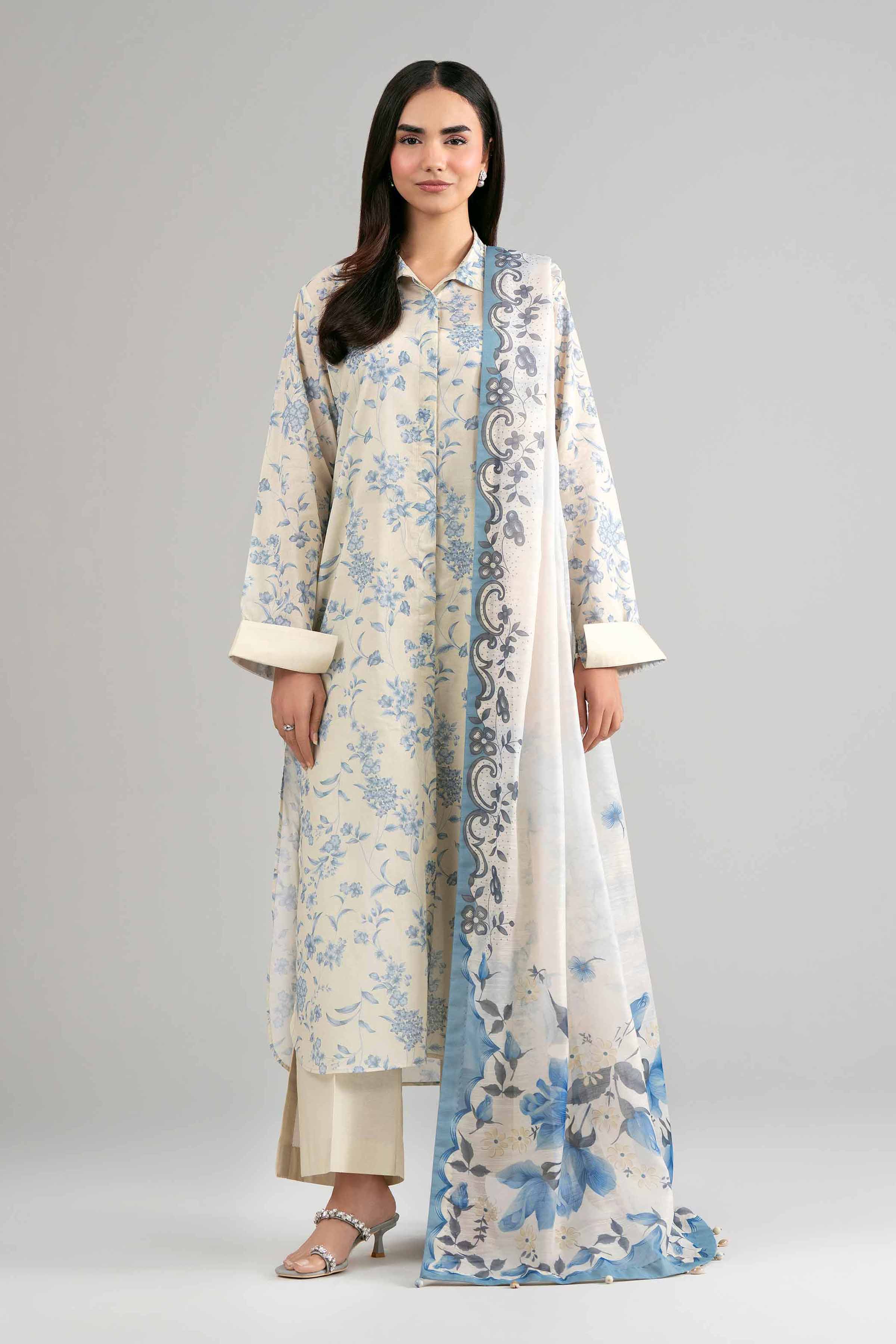 3 Piece - Digital Printed Suit - 42601498 for Women - Unstitched Collection | Nishat | Shop Online