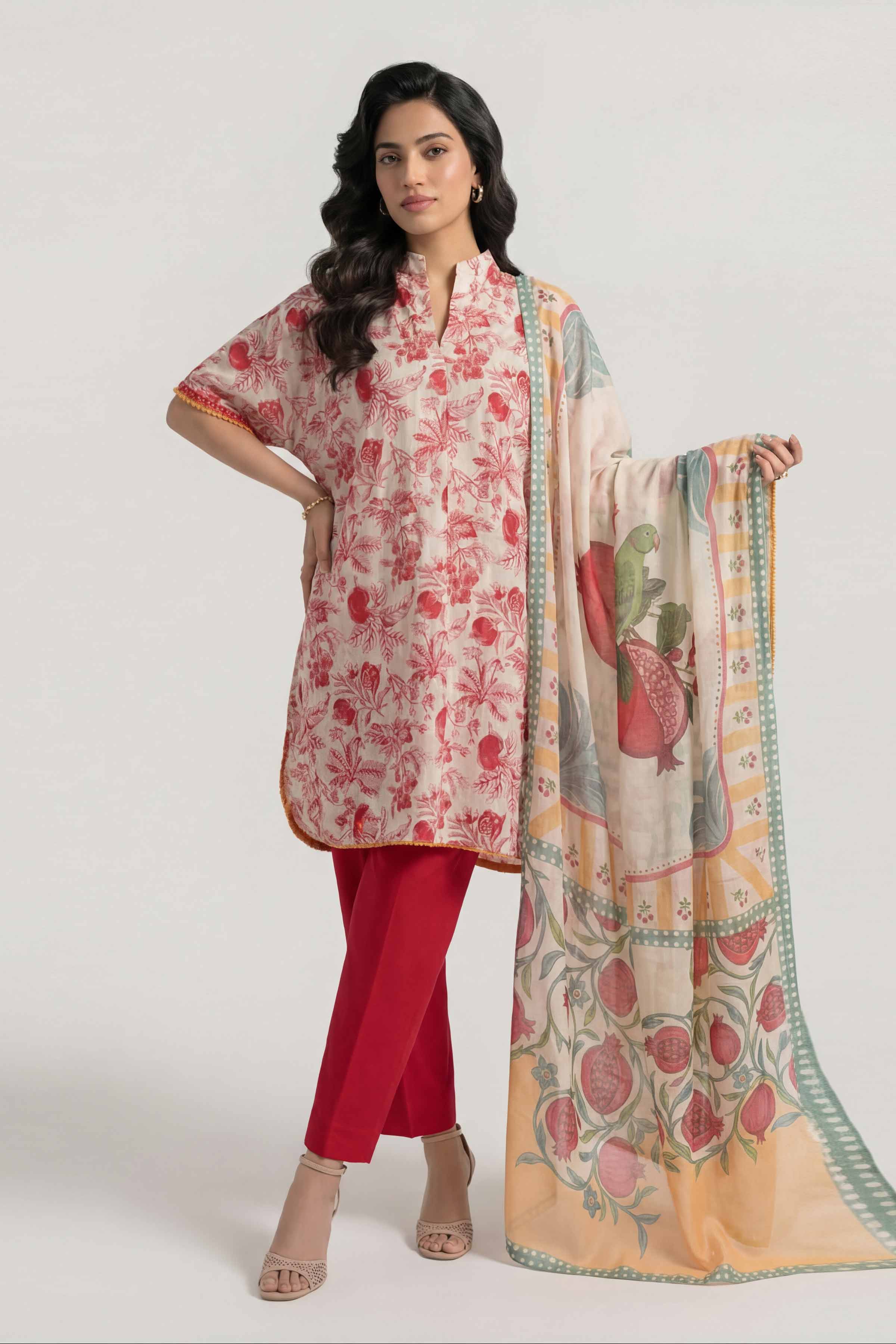 3 Piece - Digital Printed Suit - 42601499 for Women - Unstitched Collection | Nishat | Shop Online