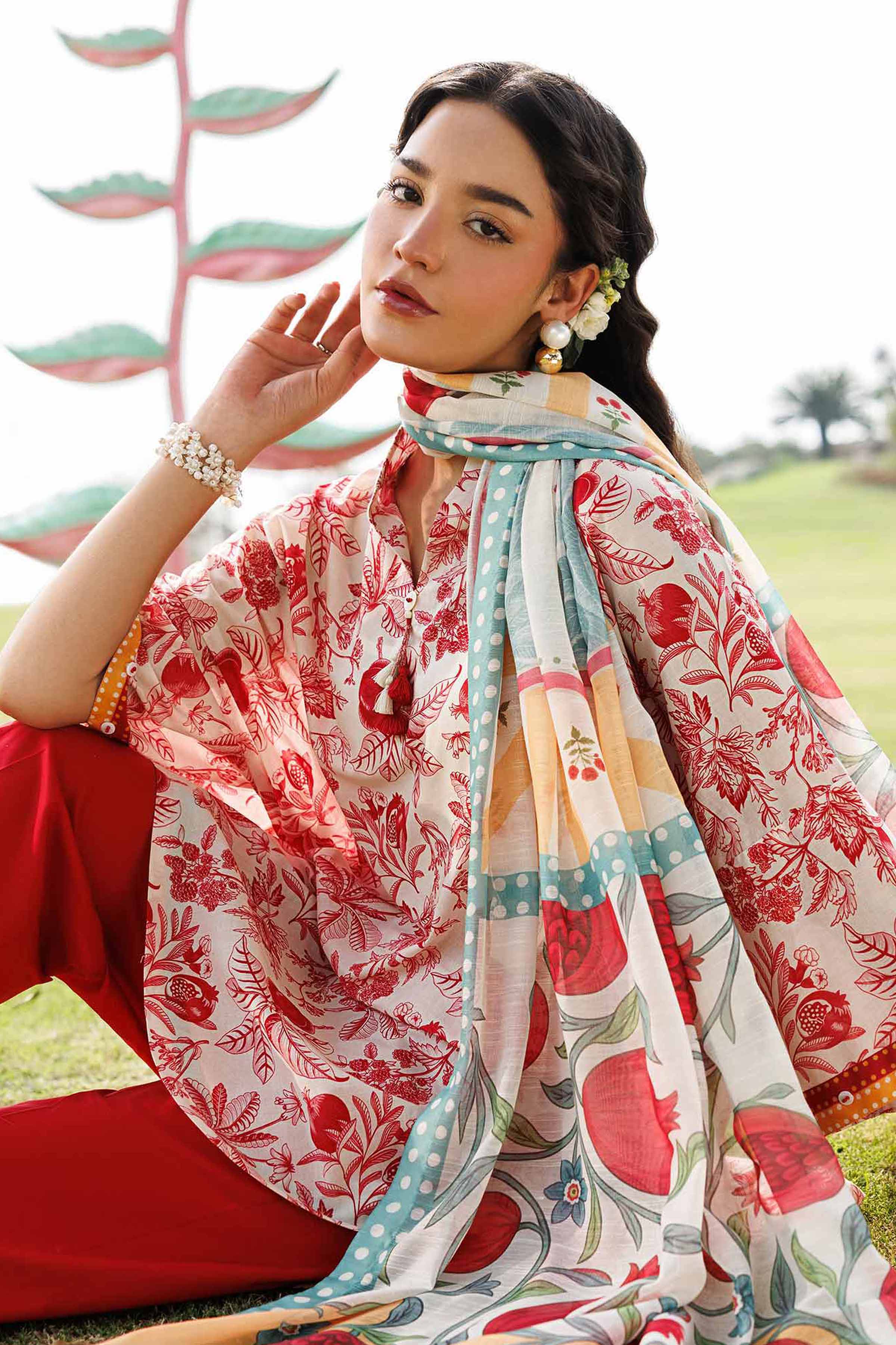 3 Piece - Digital Printed Suit - 42601499 for Women - Unstitched Collection | Nishat | Shop Online