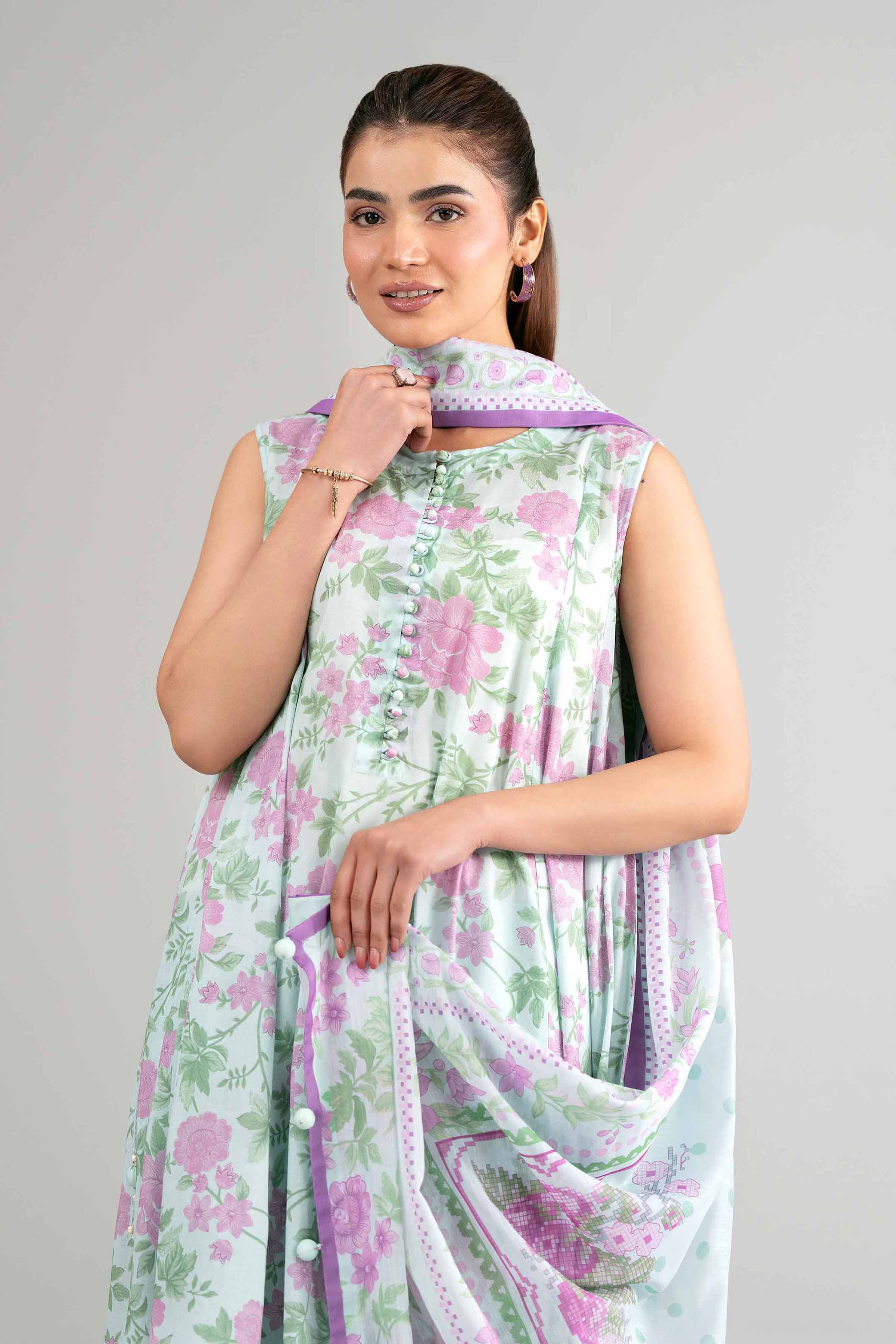 3 Piece - Digital Printed Suit - 42601503 for Women - Unstitched Collection | Nishat | Shop Online