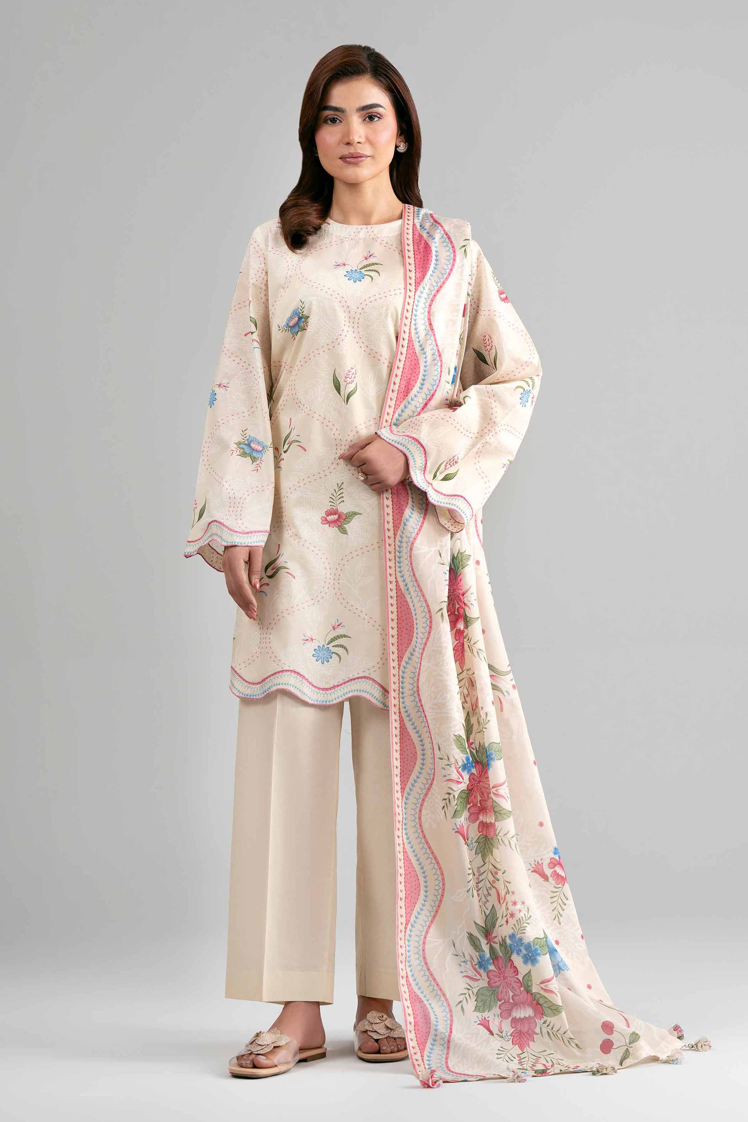 3 Piece - Printed Suit - 42601506 for Women - Unstitched Collection | Nishat | Shop Online