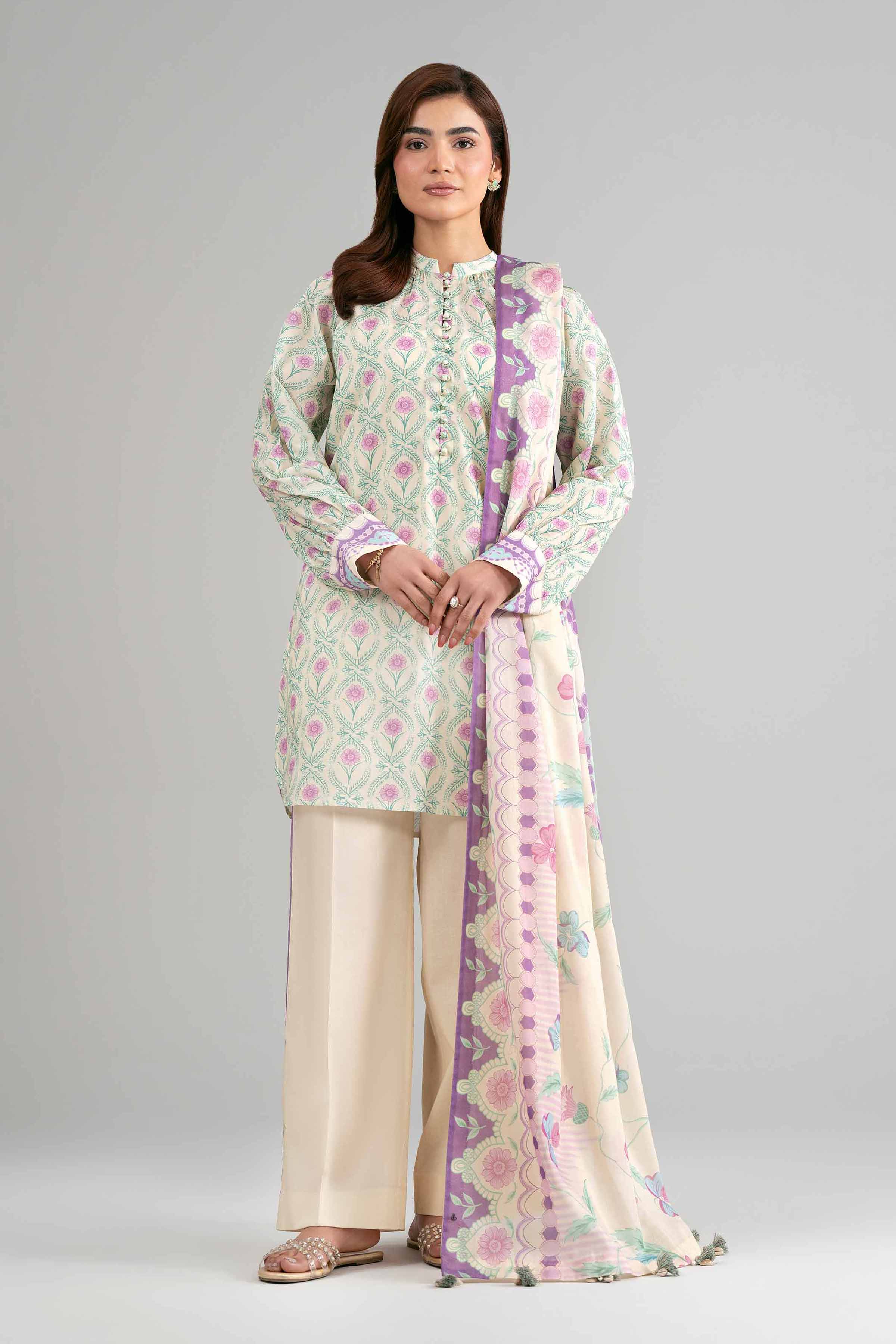 3 Piece - Printed Suit - 42601507 for Women - Unstitched Collection | Nishat | Shop Online