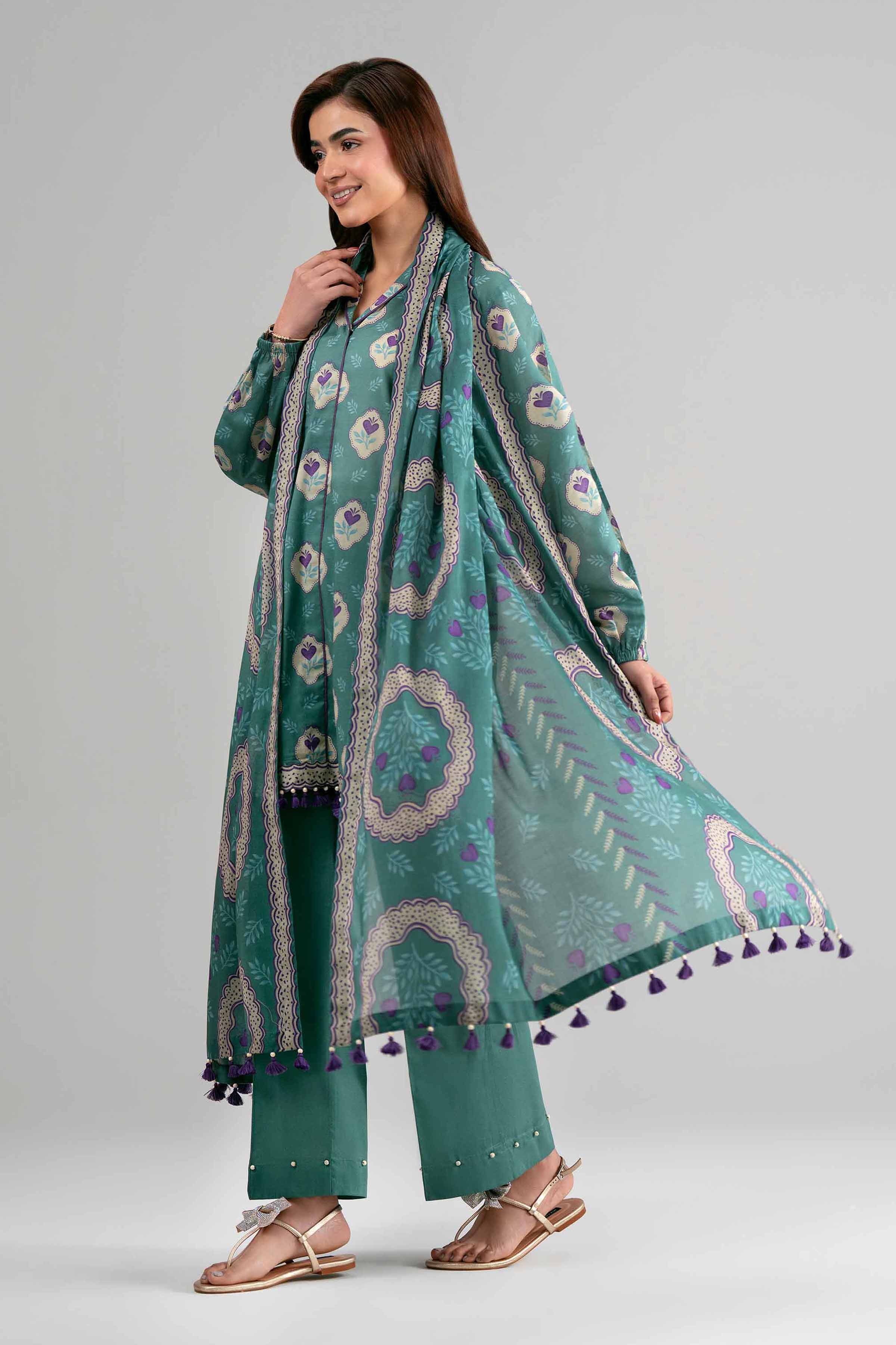 3 Piece - Printed Suit - 42601508 for Women - Unstitched Collection | Nishat | Shop Online