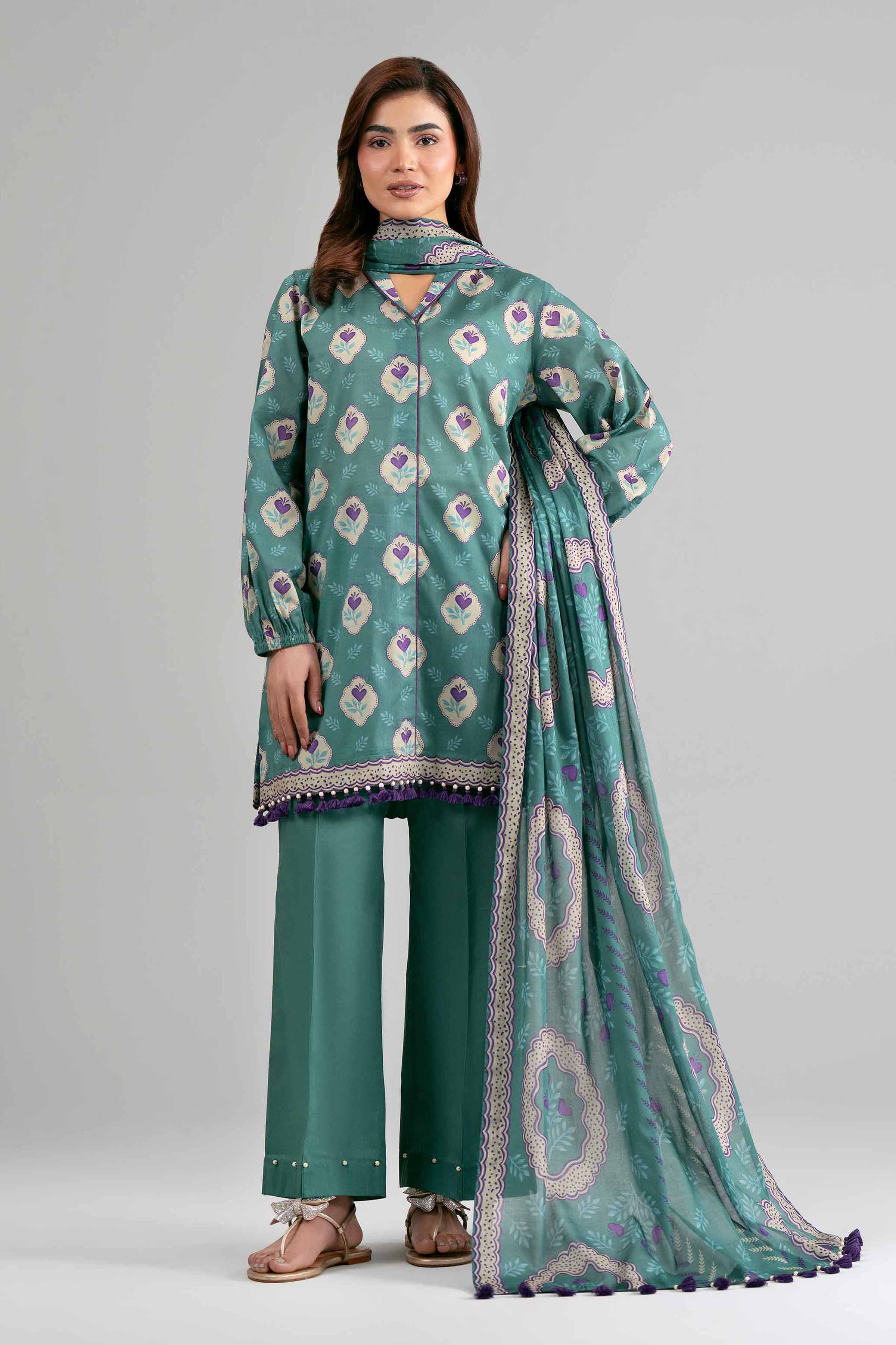 3 Piece - Printed Suit - 42601508 for Women - Unstitched Collection | Nishat | Shop Online