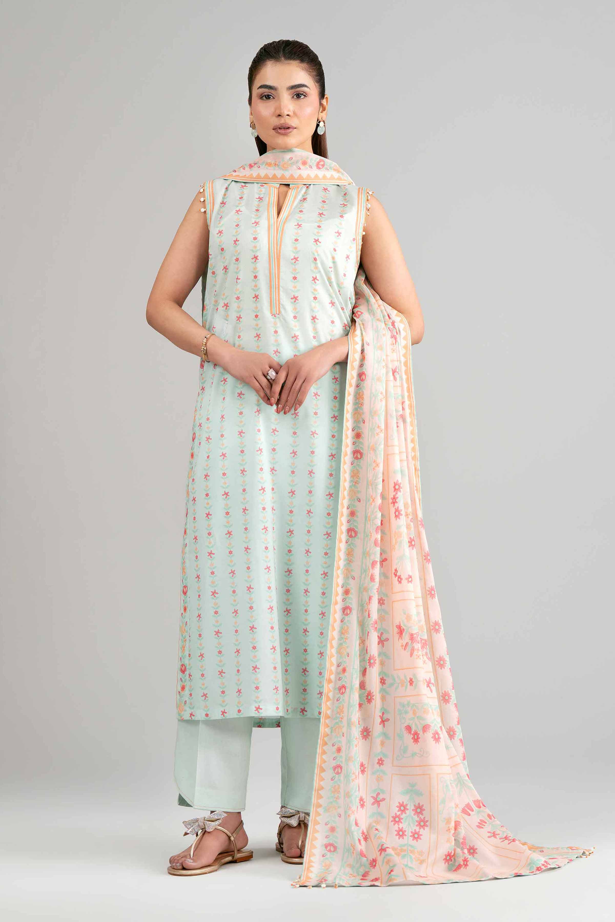 3 Piece - Printed Suit - 42601510 for Women - Unstitched Collection | Nishat | Shop Online