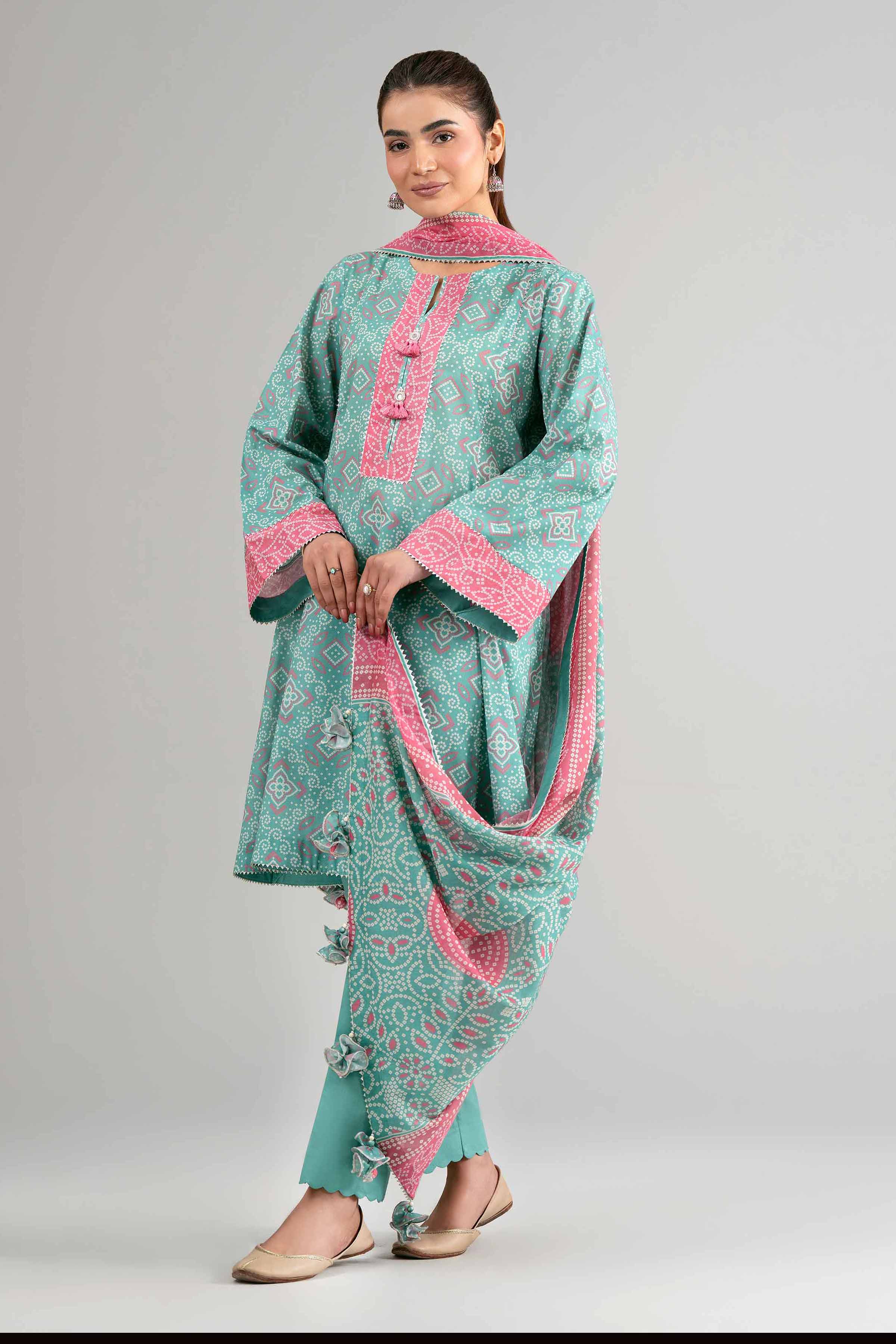 3 Piece - Printed Suit - 42601515 for Women - Unstitched Collection | Nishat | Shop Online
