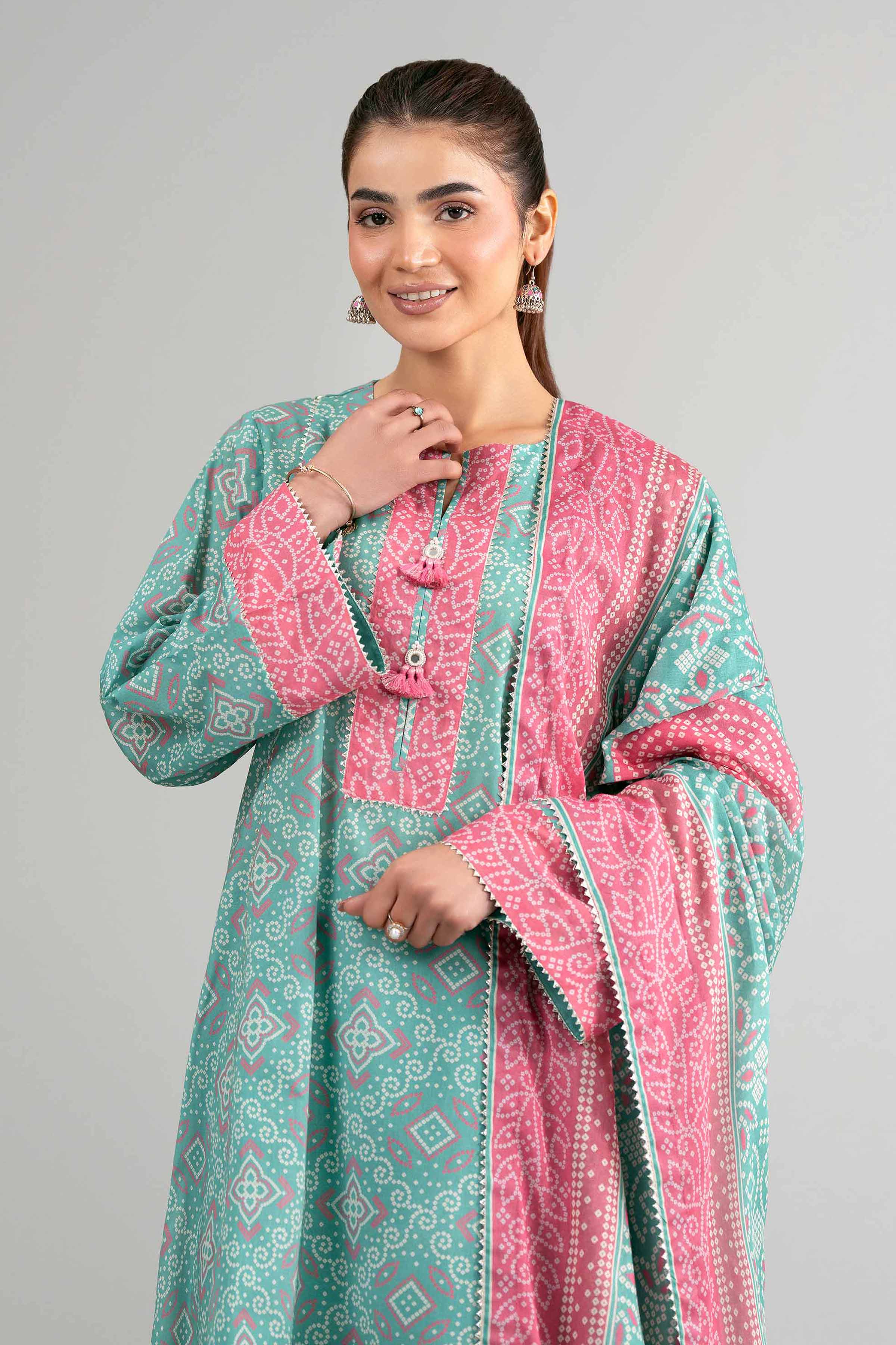 3 Piece - Printed Suit - 42601515 for Women - Unstitched Collection | Nishat | Shop Online