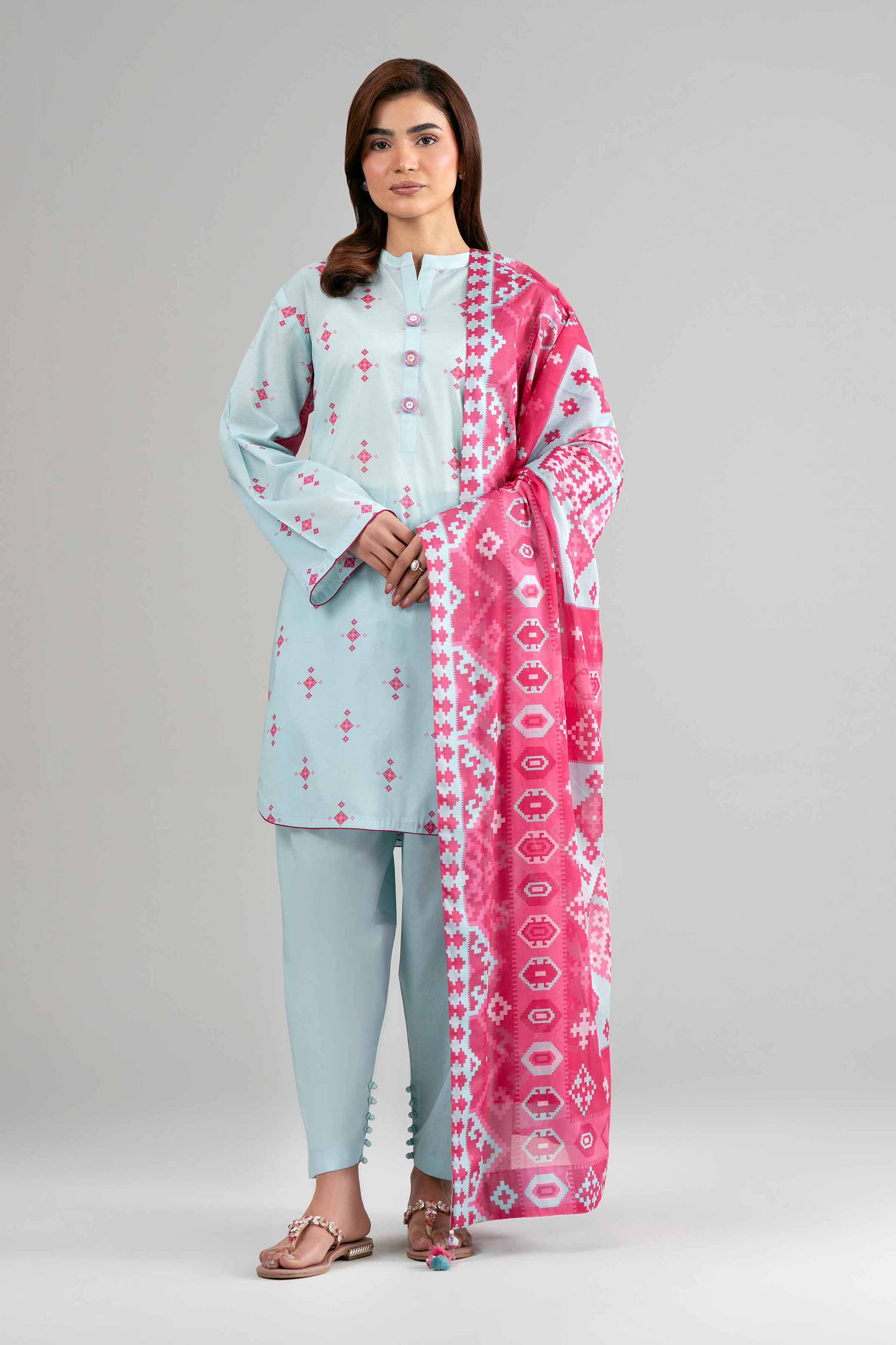 3 Piece - Printed Suit - 42601516 for Women - Unstitched Collection | Nishat | Shop Online