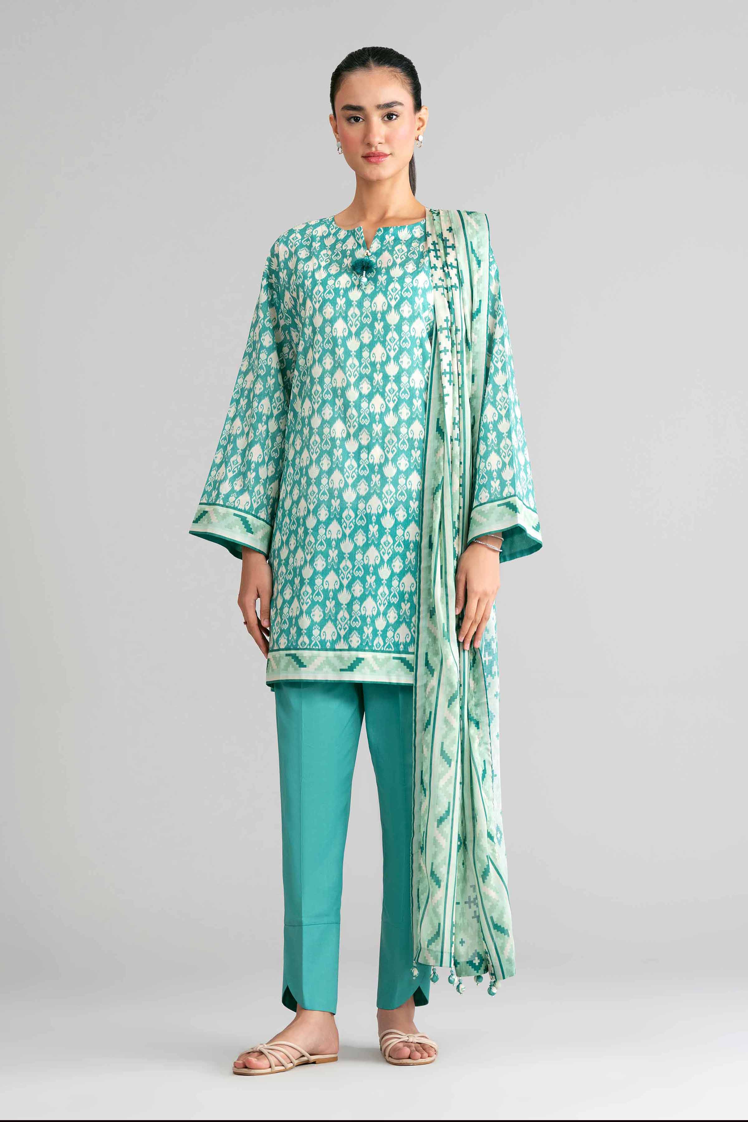 3 Piece - Printed Suit - 42601519 for Women - Unstitched Collection | Nishat | Shop Online