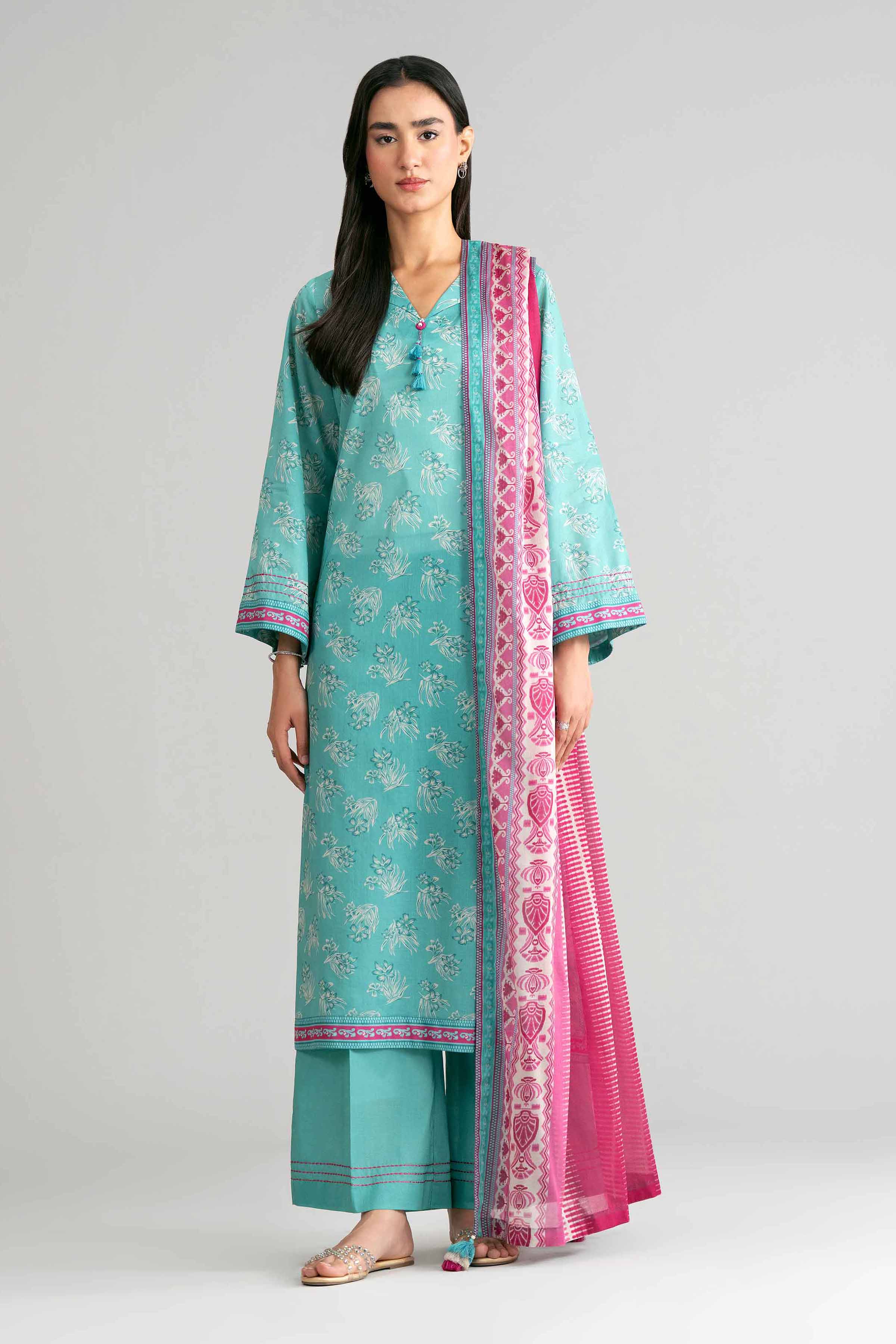 3 Piece - Printed Suit - 42601520 for Women - Unstitched Collection | Nishat | Shop Online