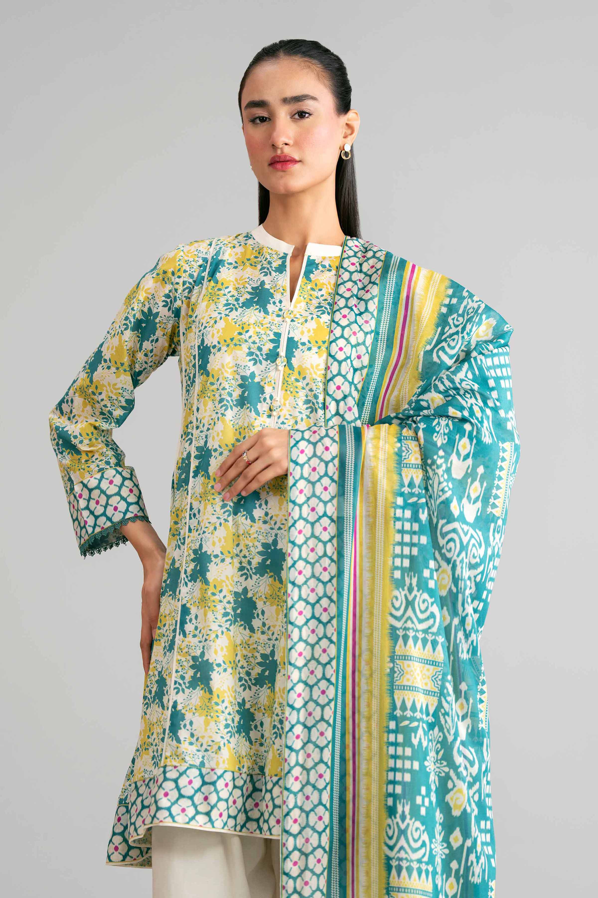 3 Piece - Printed Suit - 42601521 for Women - Unstitched Collection | Nishat | Shop Online