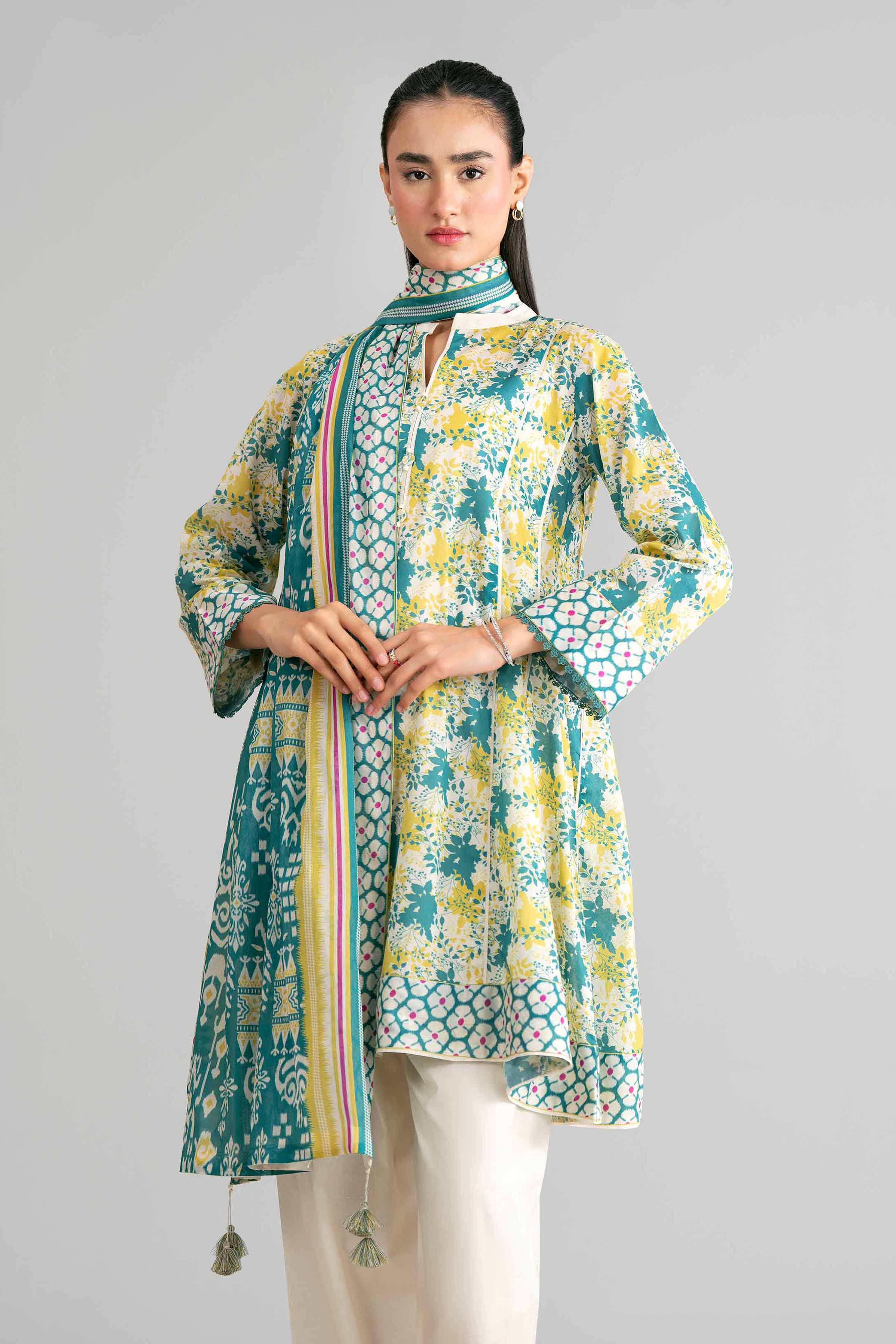 3 Piece - Printed Suit - 42601521 for Women - Unstitched Collection | Nishat | Shop Online