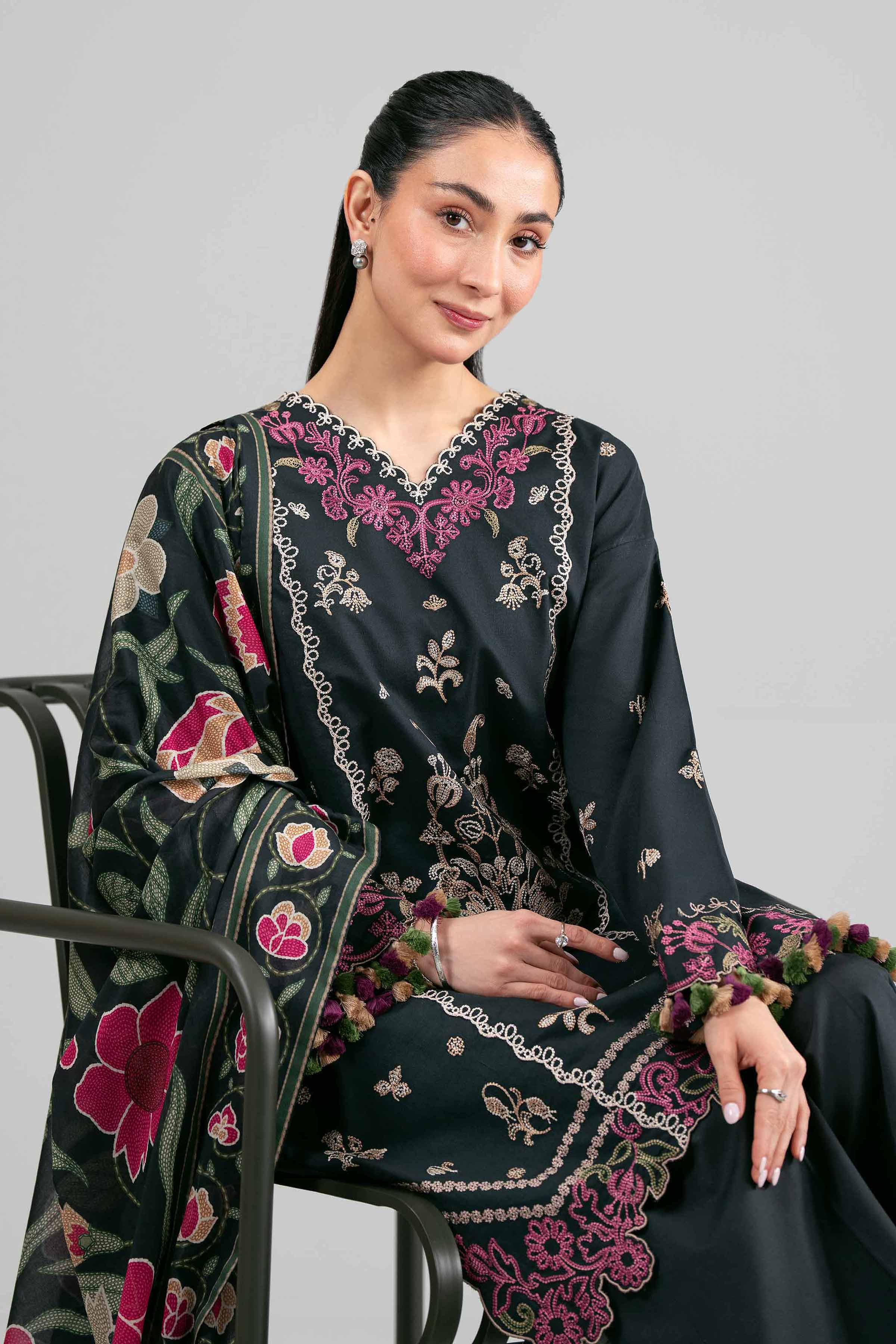 3 Piece - Digital Printed Embroidered Suit - 42601525 for Women - Unstitched Collection | Nishat | Shop Online