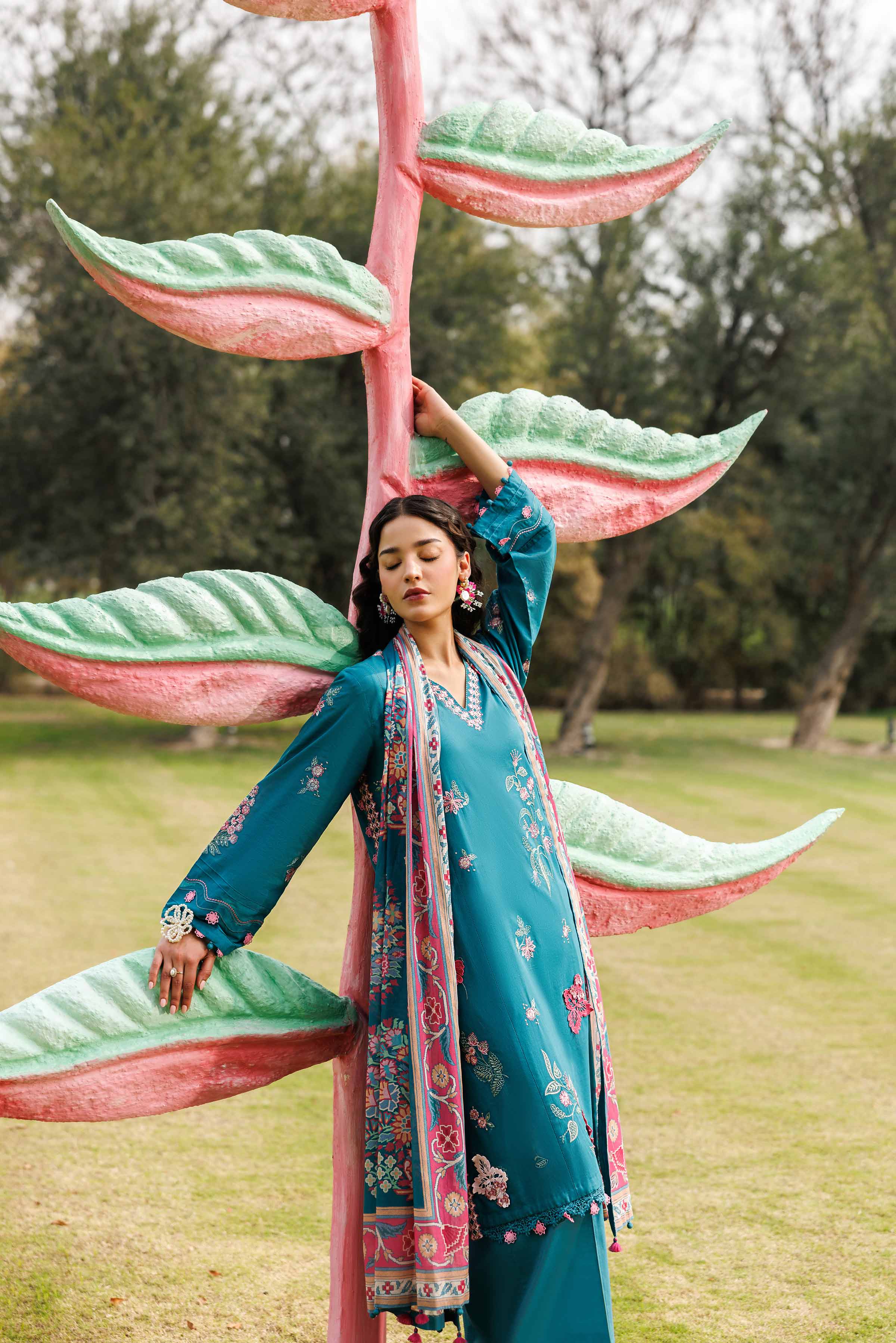 3 Piece - Digital Printed Embroidered Suit - 42601529 for Women - Unstitched Collection | Nishat | Shop Online